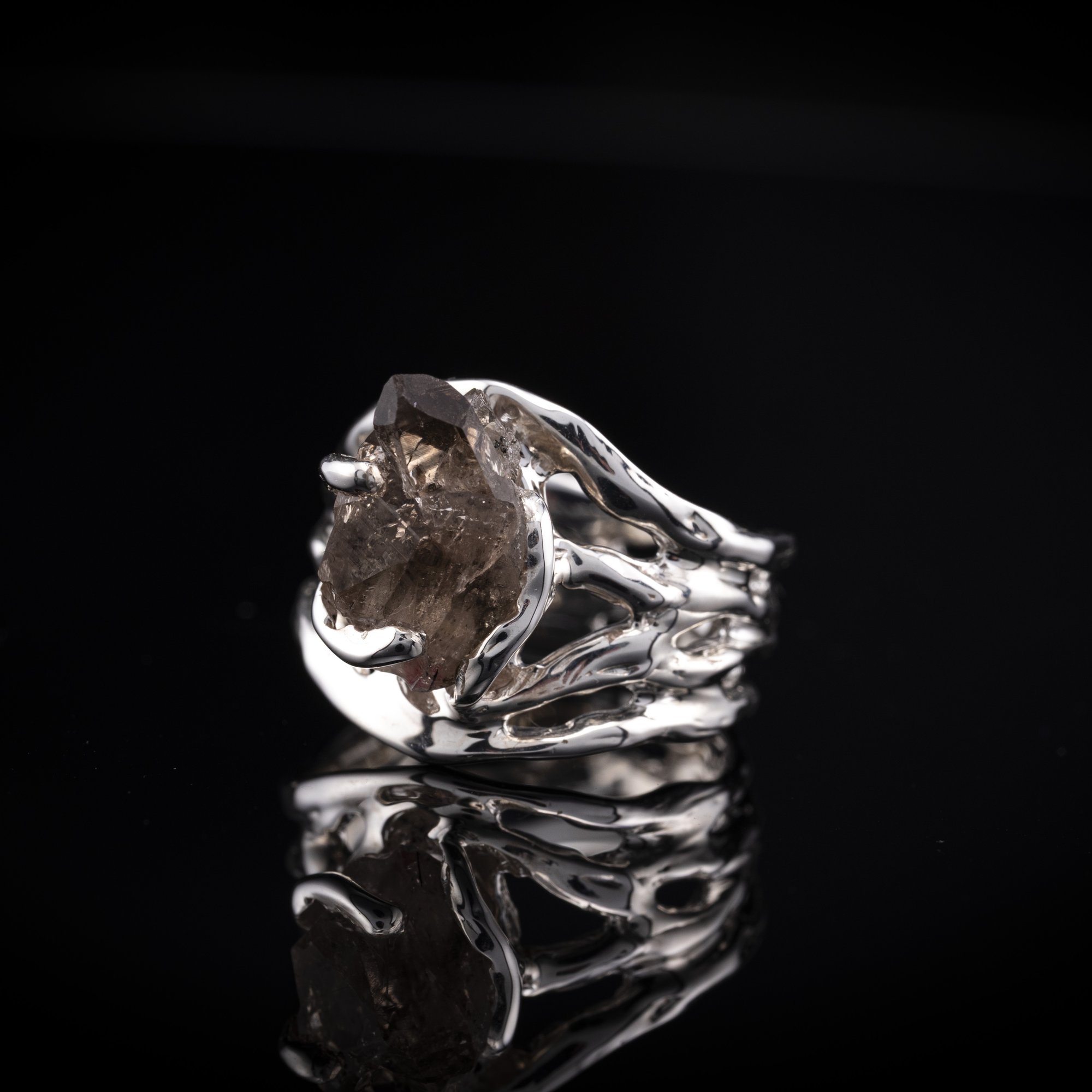 Каблучка з димчастим кварцом - зображення 3