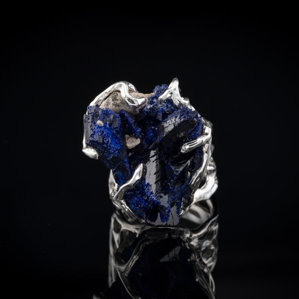 Каблучка з азуритом