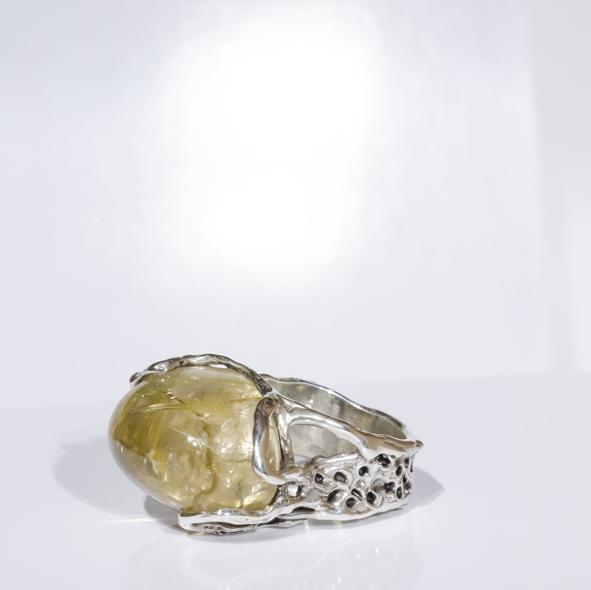 Каблучка з рутилованим кварцом - зображення 3