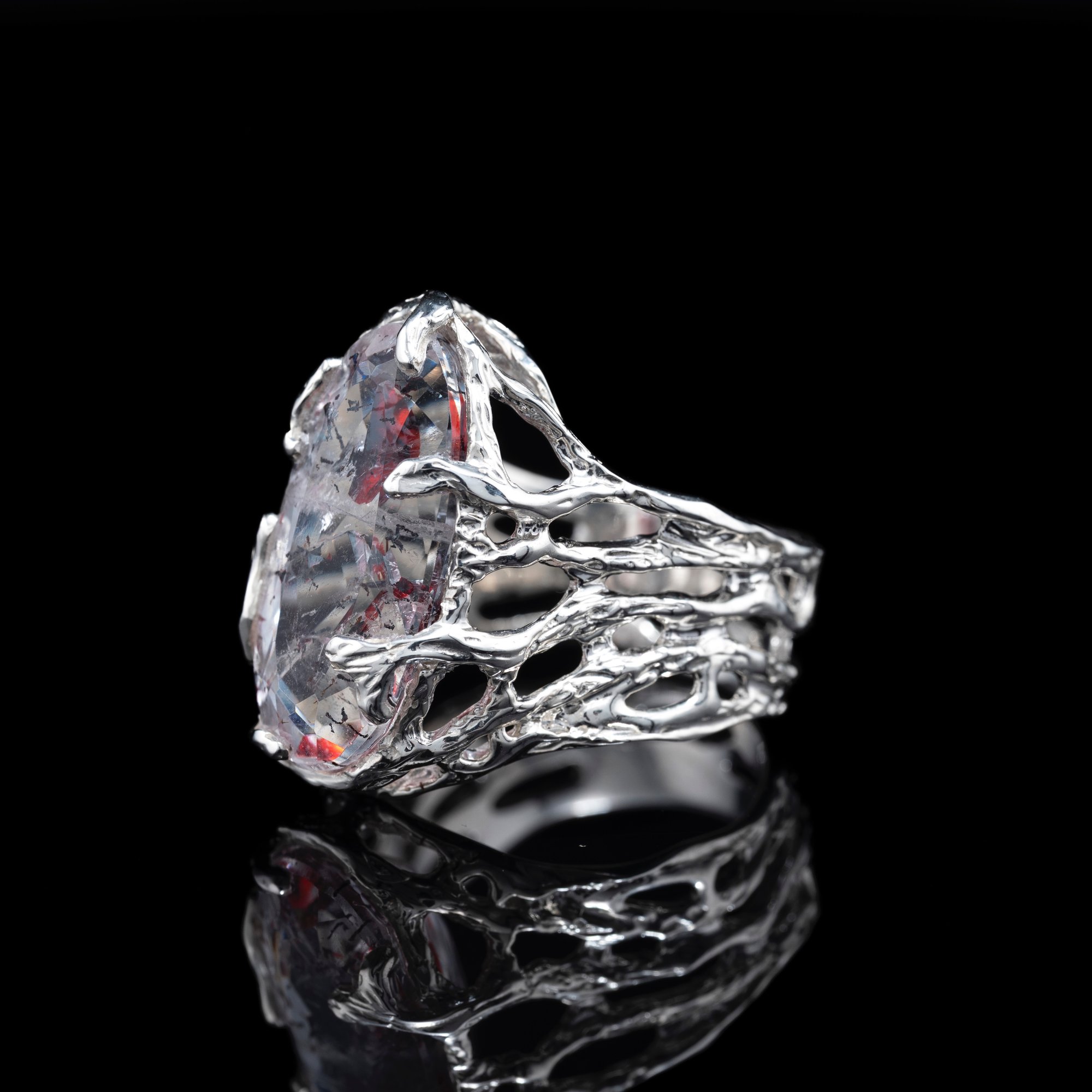 Каблучка з кварцом з включеннями гематиту - зображення 2