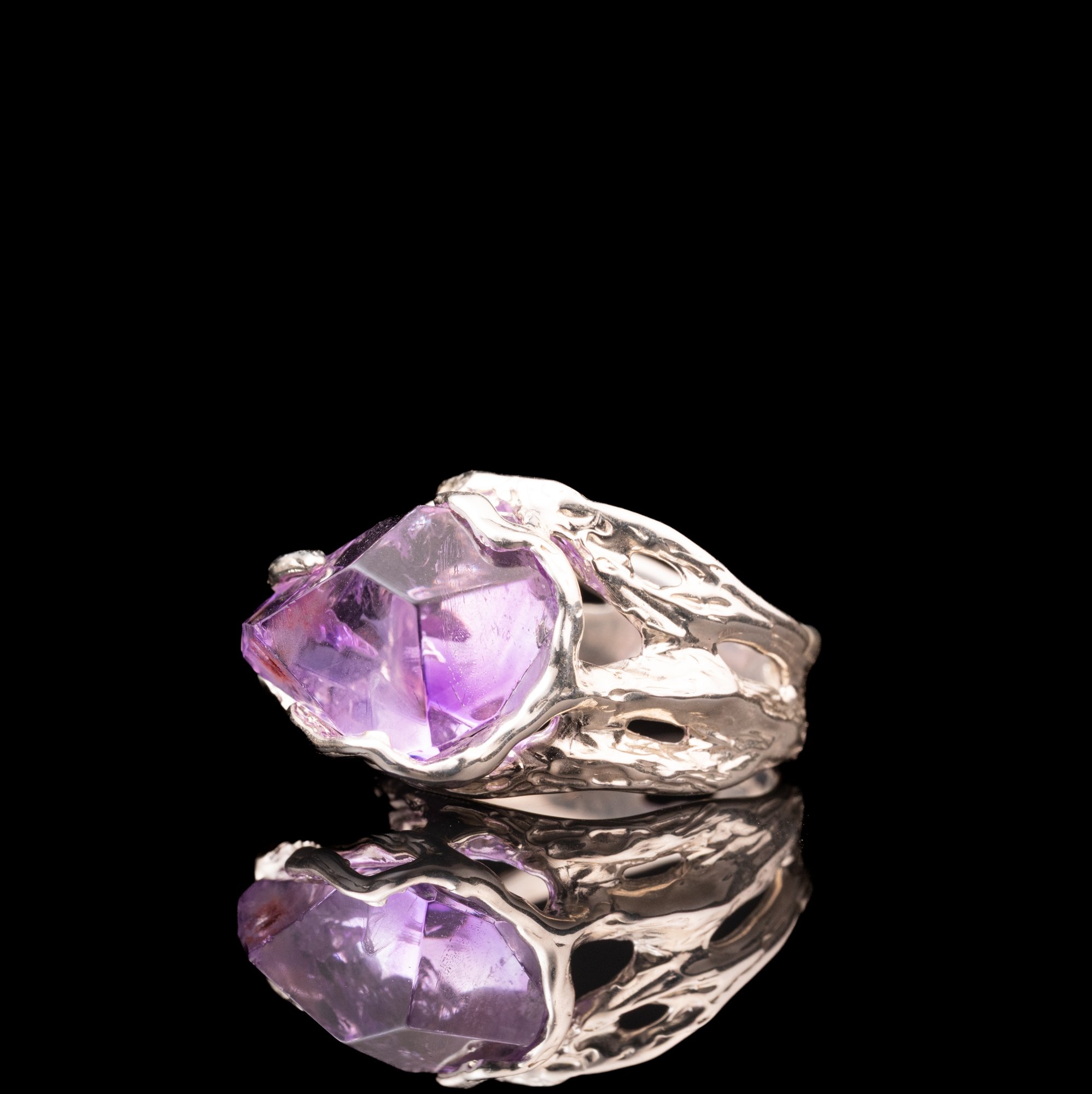 Каблучка з аметистом - зображення 2