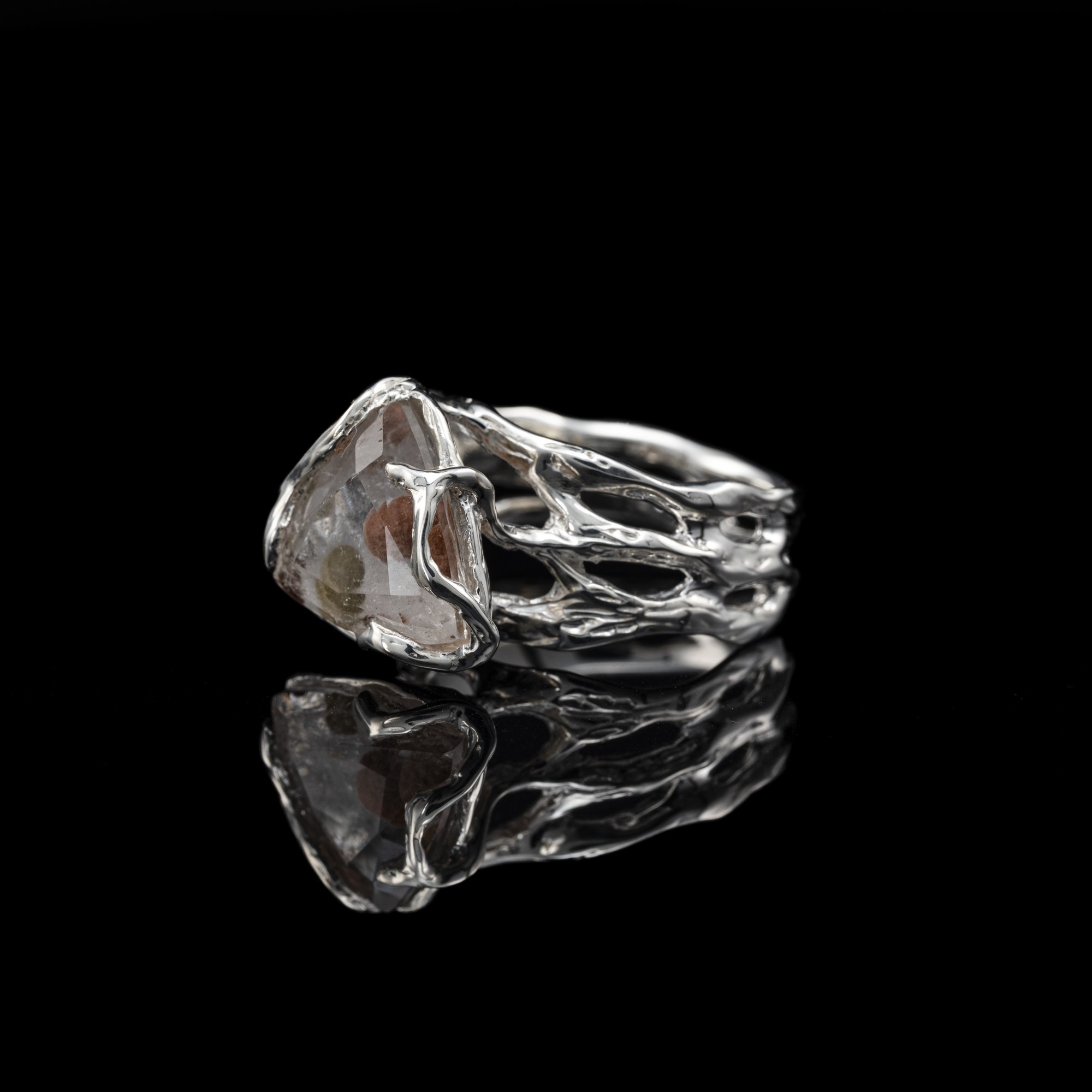 Каблучка з включенням в кварці - зображення 2