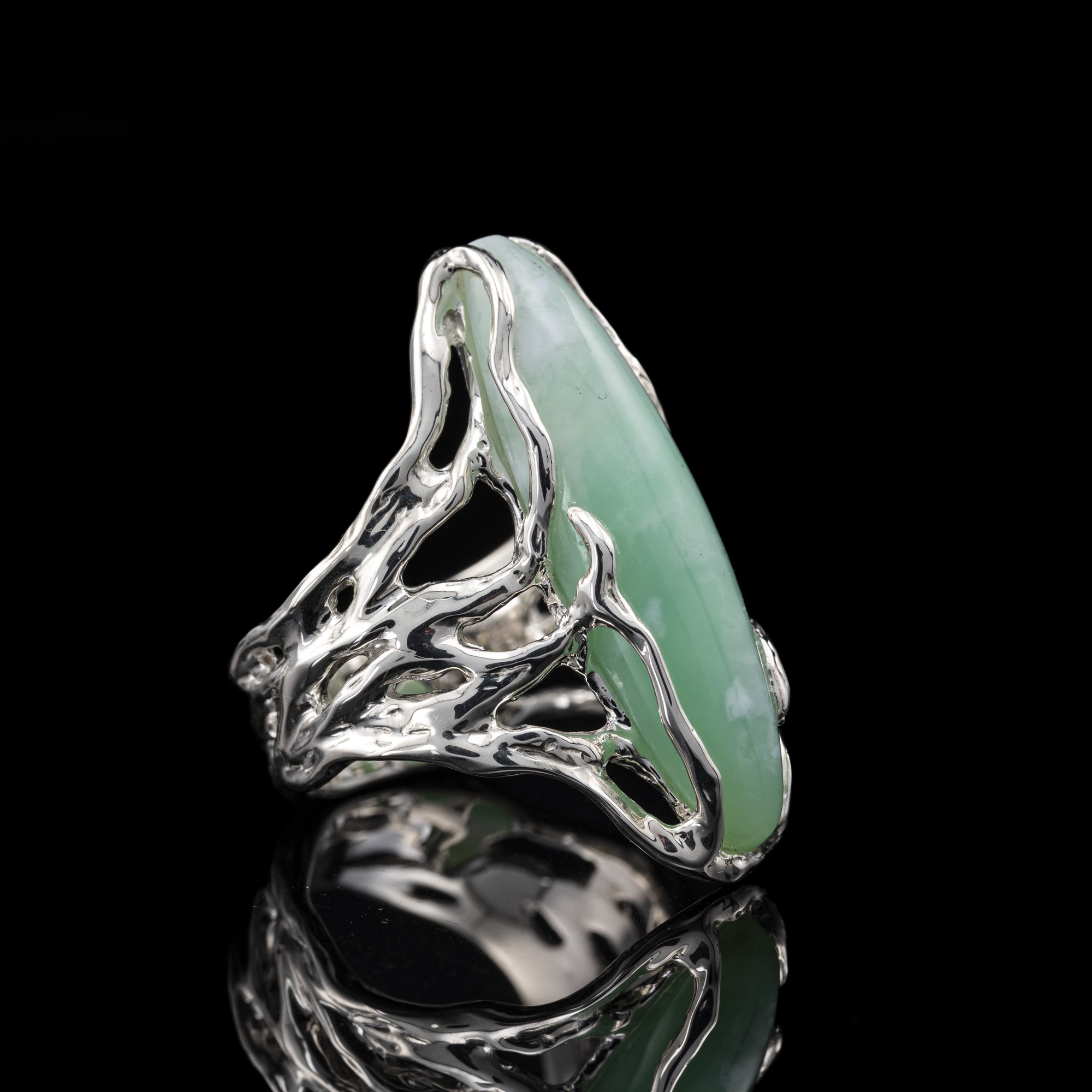 Каблучка з хризопразом - зображення 3