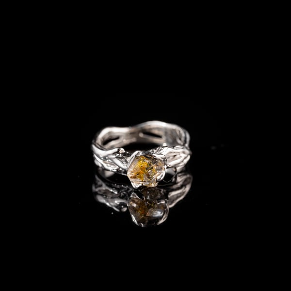 Ring with Petroleum Quartz
