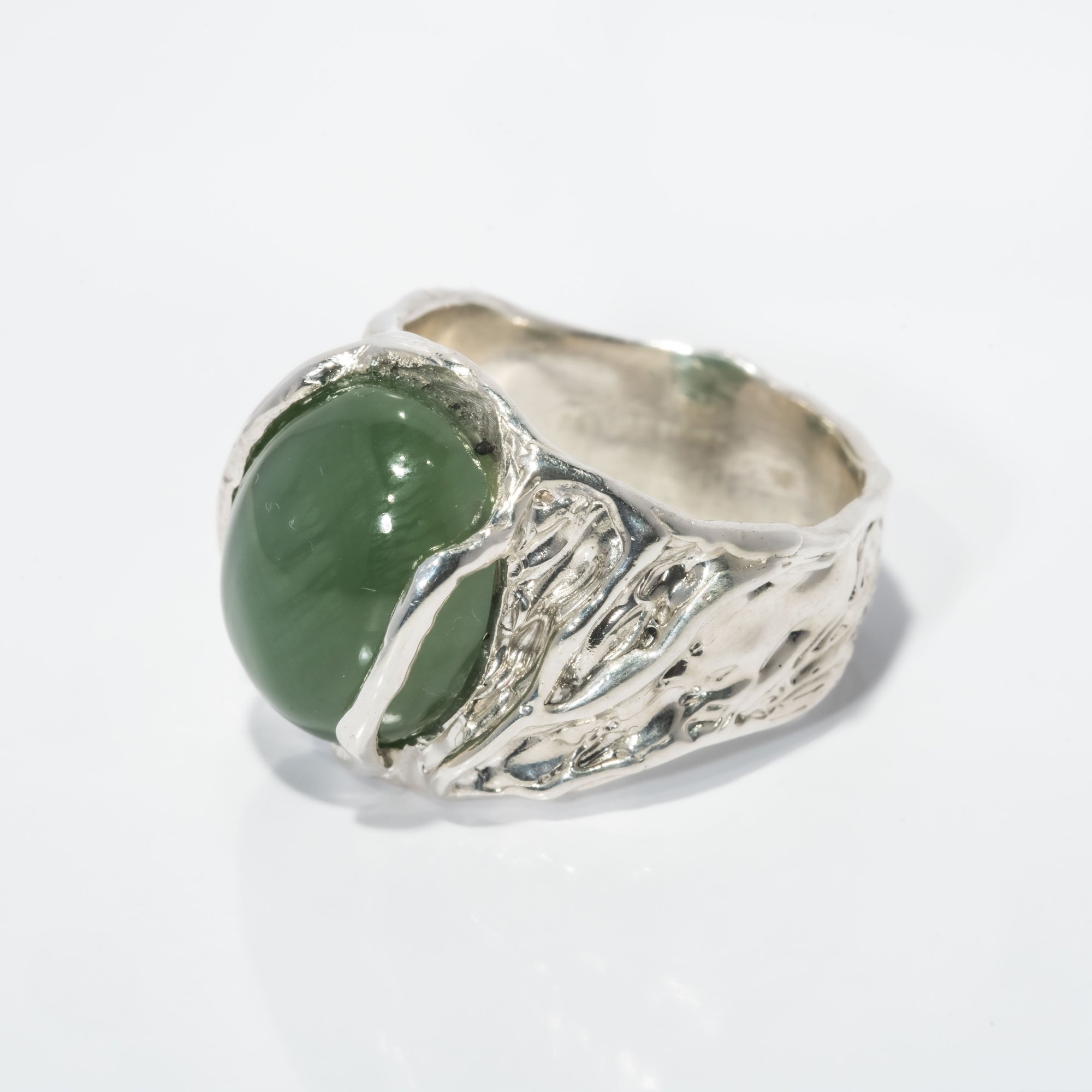 Каблучка з нефрітом - зображення 2