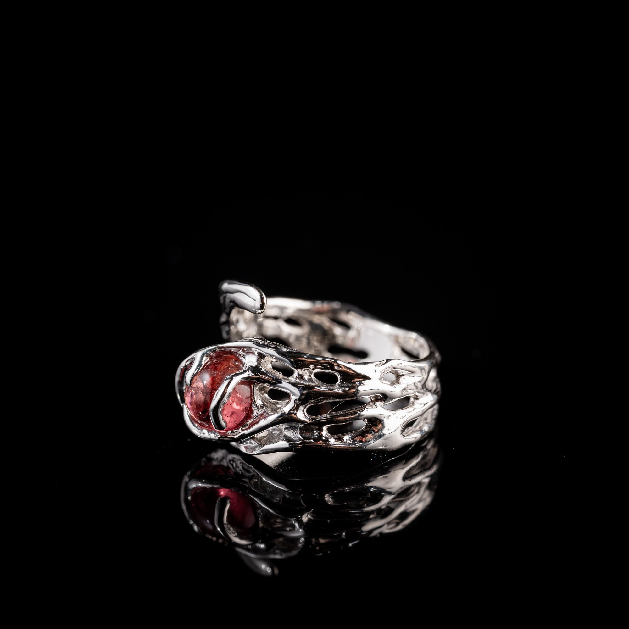 Каблучка з рожевим турмаліном - зображення 2