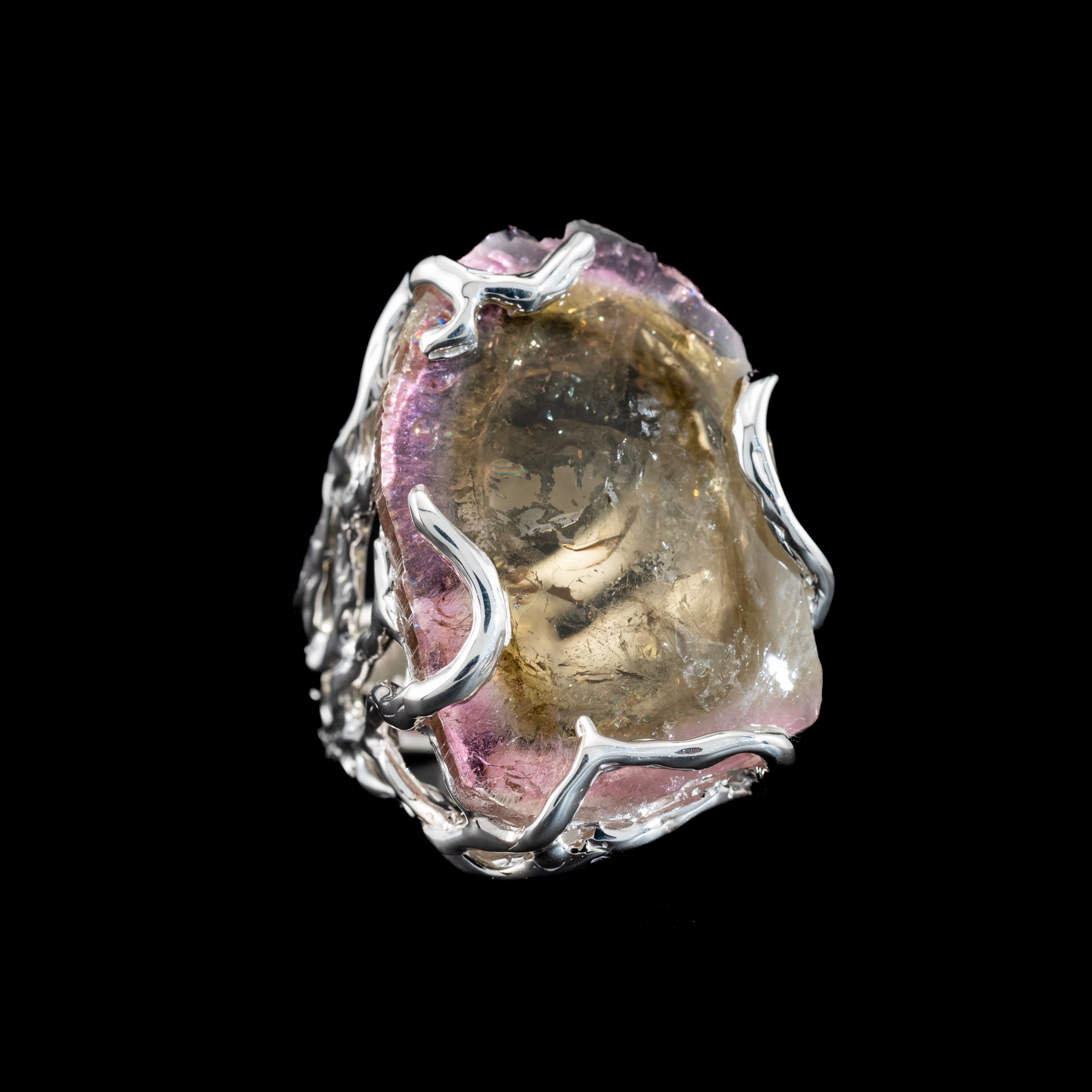 Каблучка з кавуновим турмаліном - зображення 3