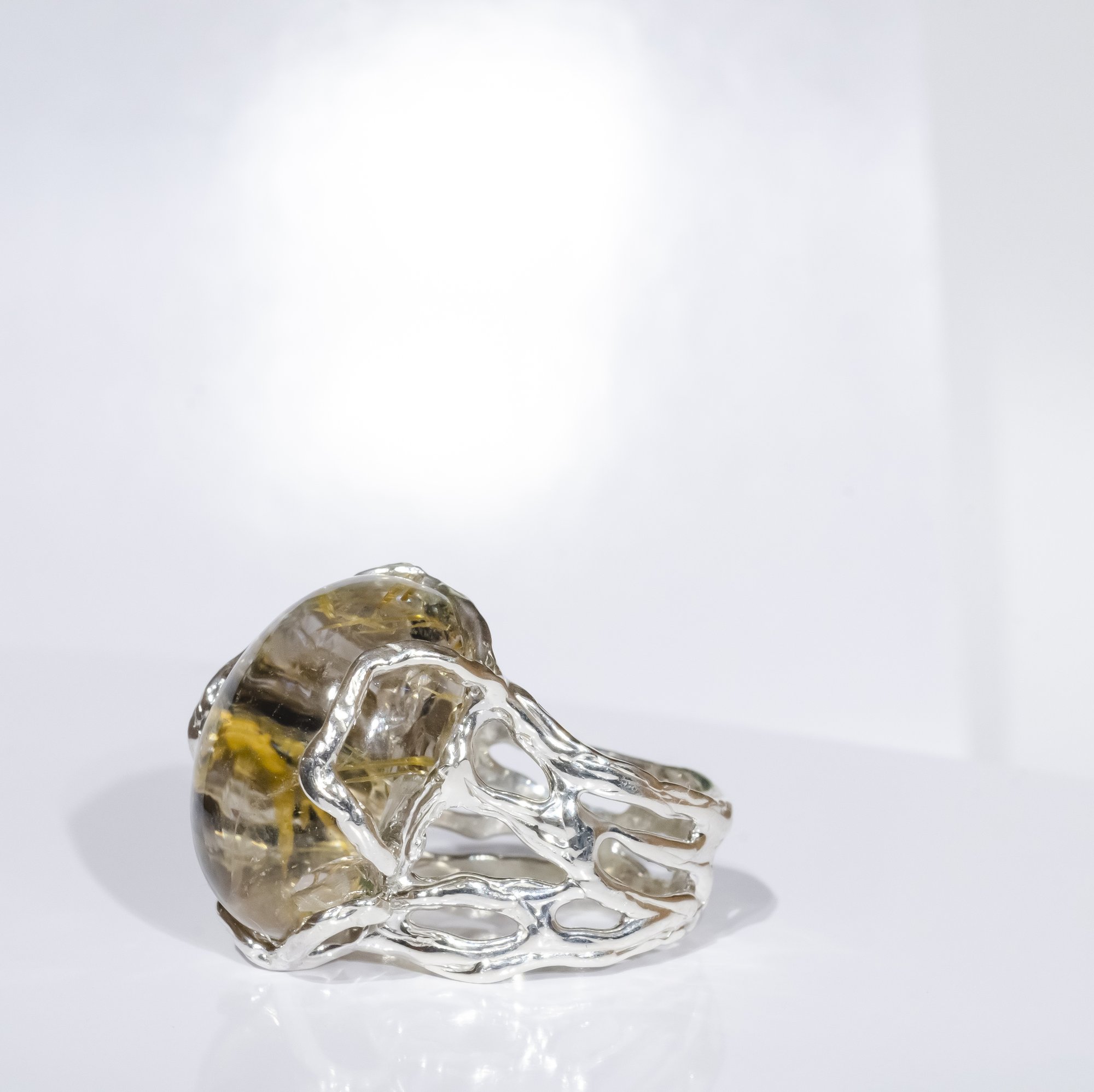 Каблучка з рутилованим кварцом - зображення 3