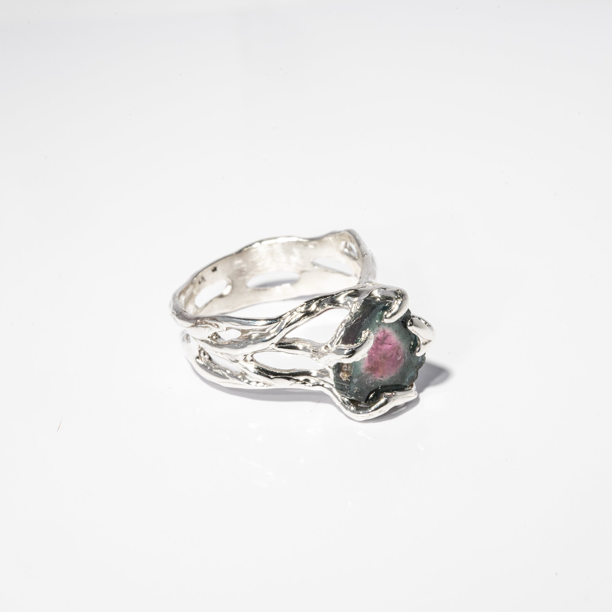 Каблучка з кавуновим турмаліном - зображення 2