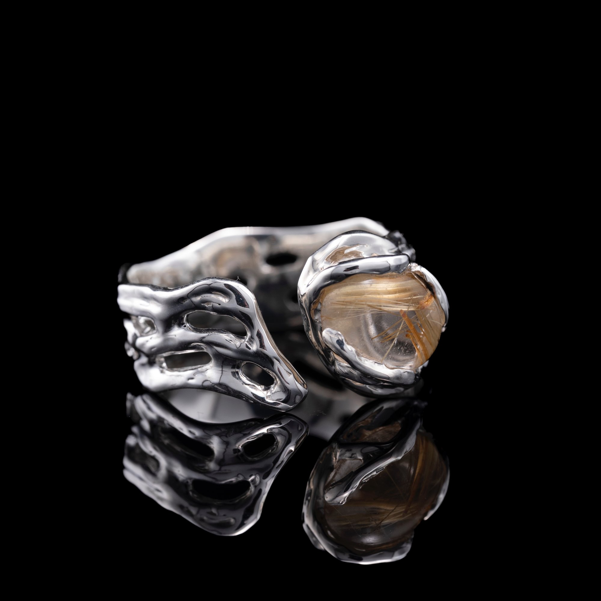 Каблучка з кварцом з включенням рутилу - зображення 3