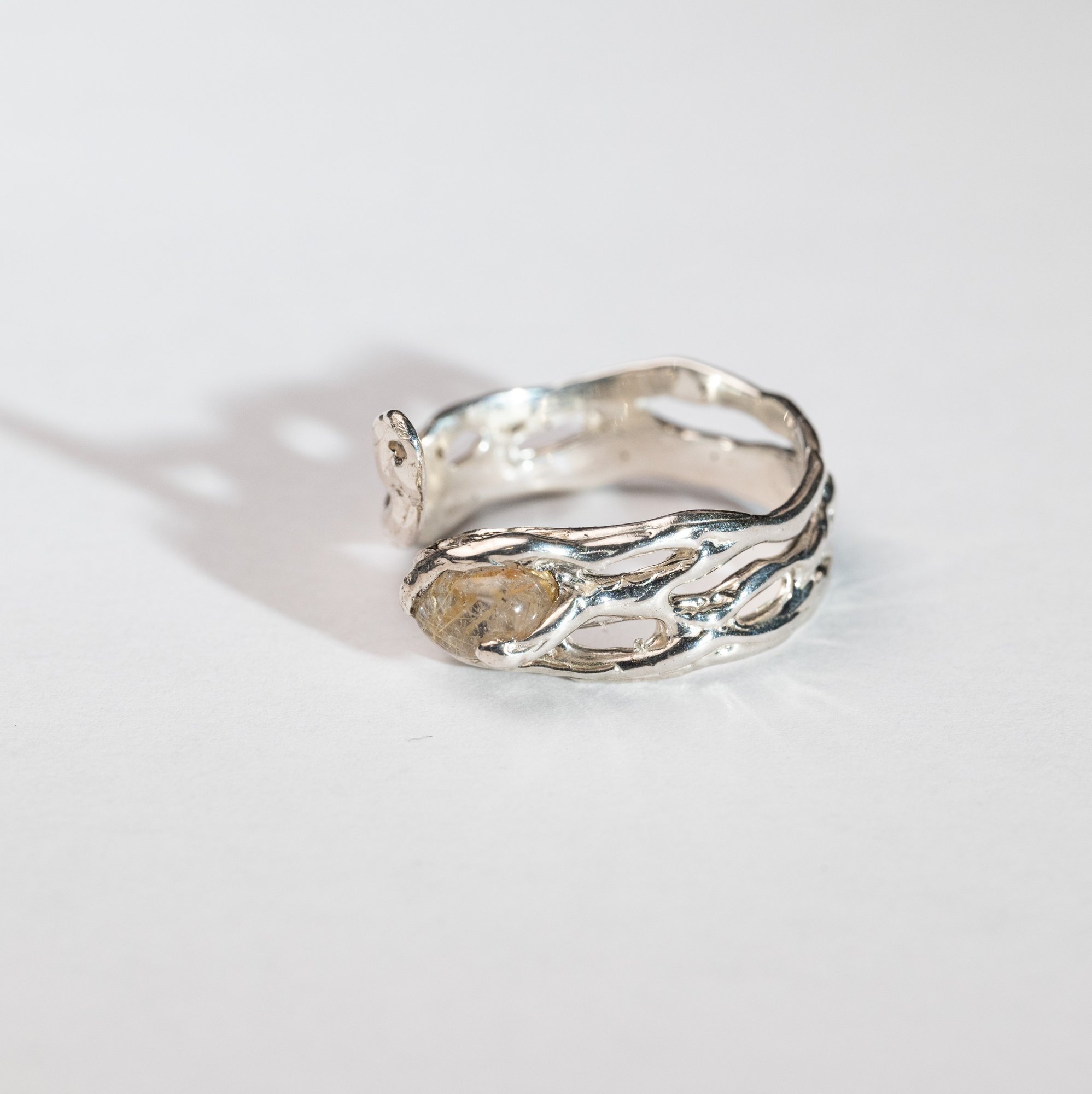 Каблучка з рутилованним кварцом - зображення 2