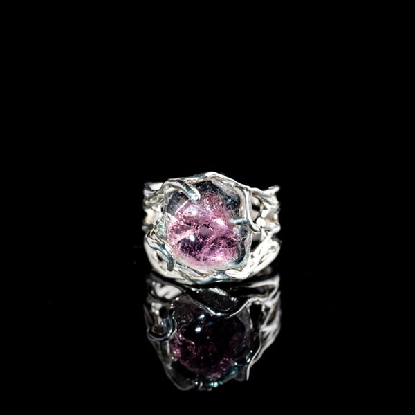 Каблучка з кавуновим турмаліном