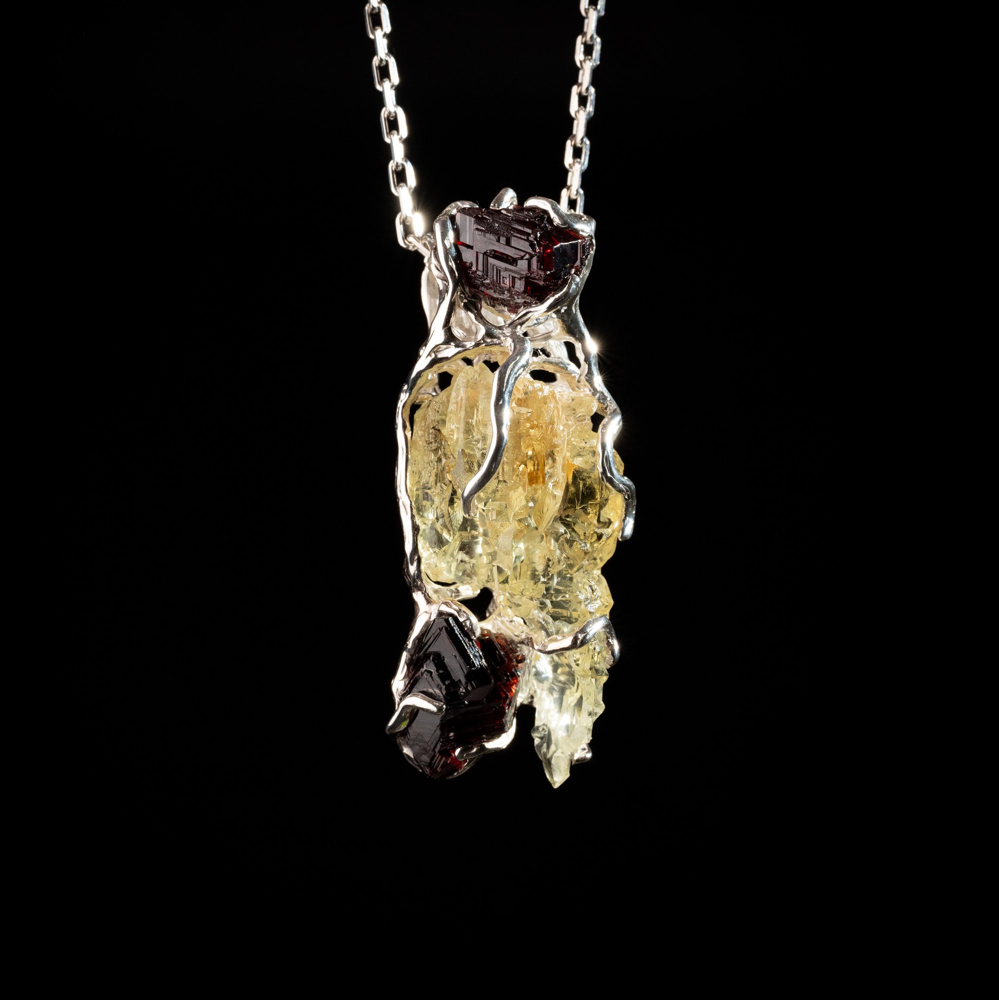 Кулон з геліодором та спесартинами - зображення 3