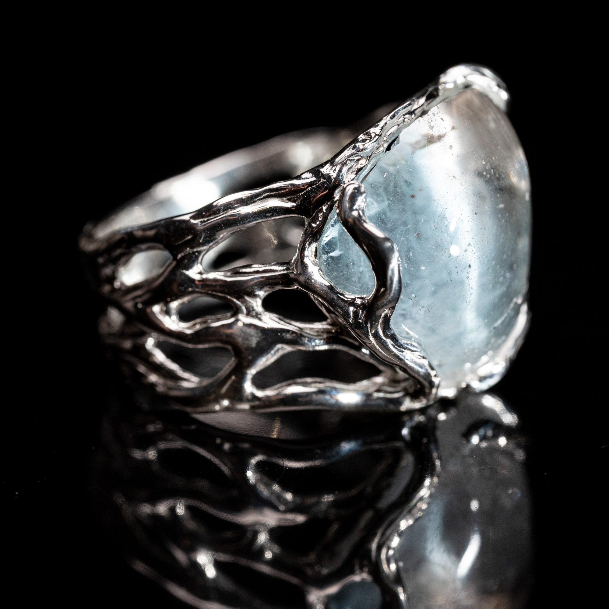 Каблучка з блакитним топазом - зображення 2