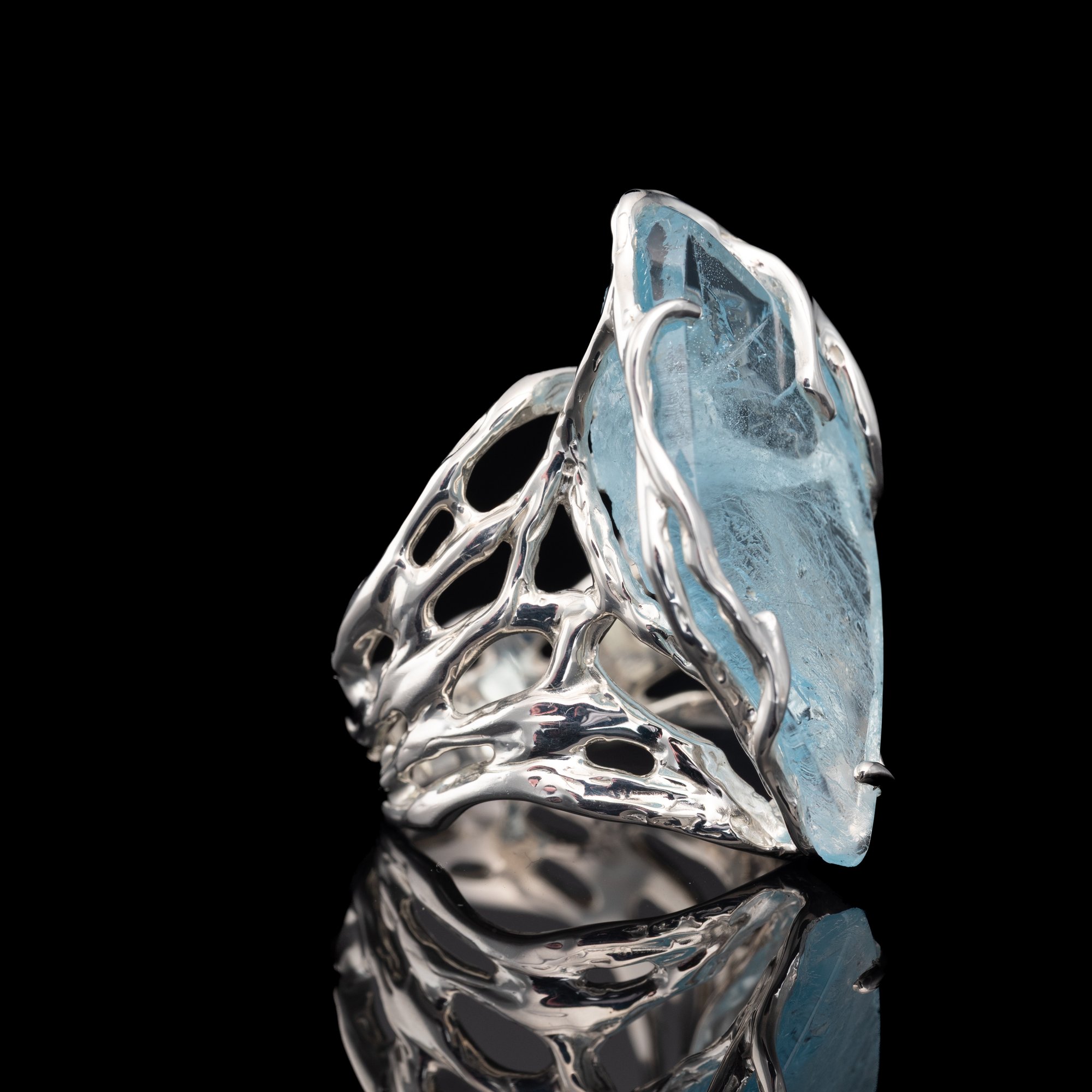 Каблучка з блакитним топазом - зображення 2