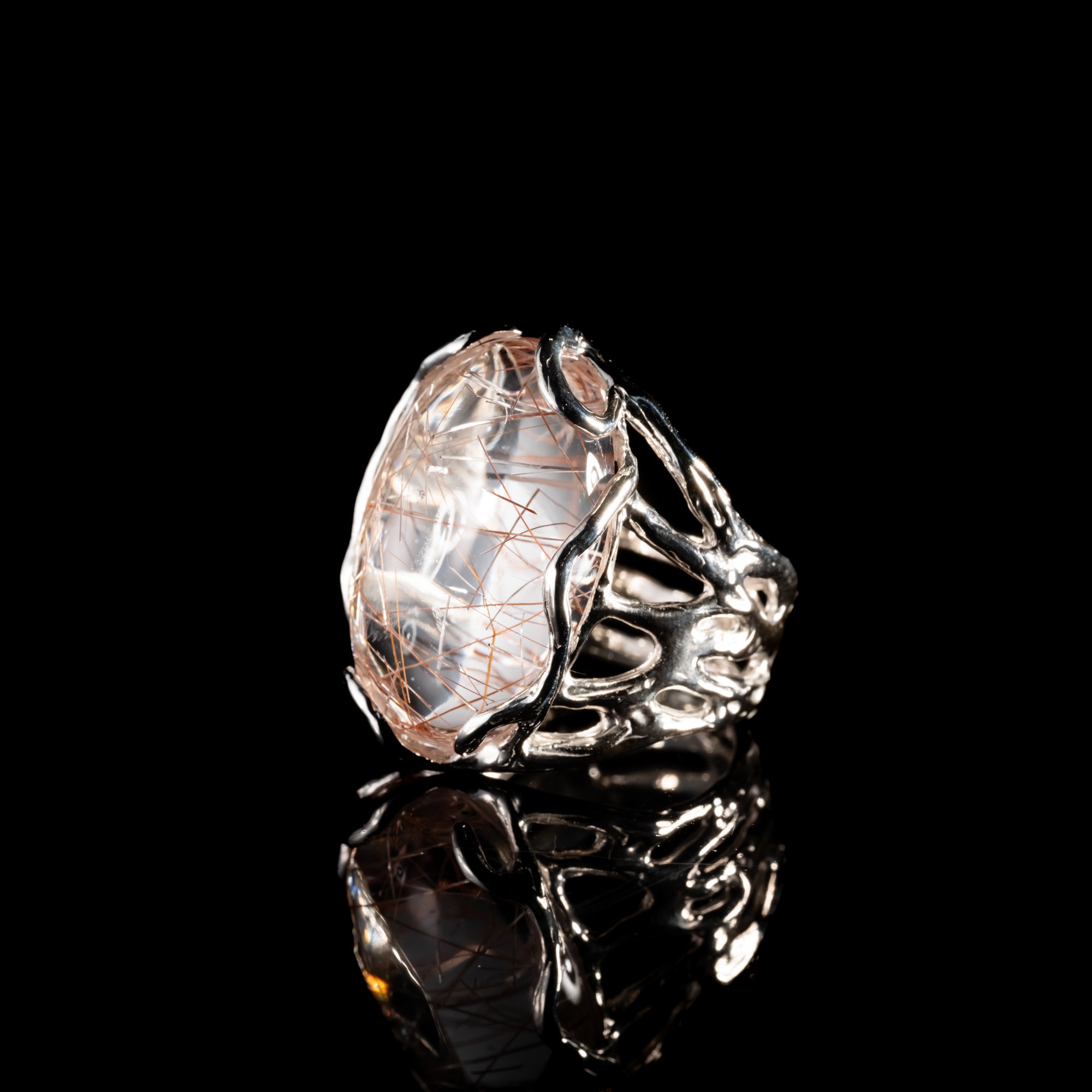 Каблучка з рутилованим кварцом - зображення 2