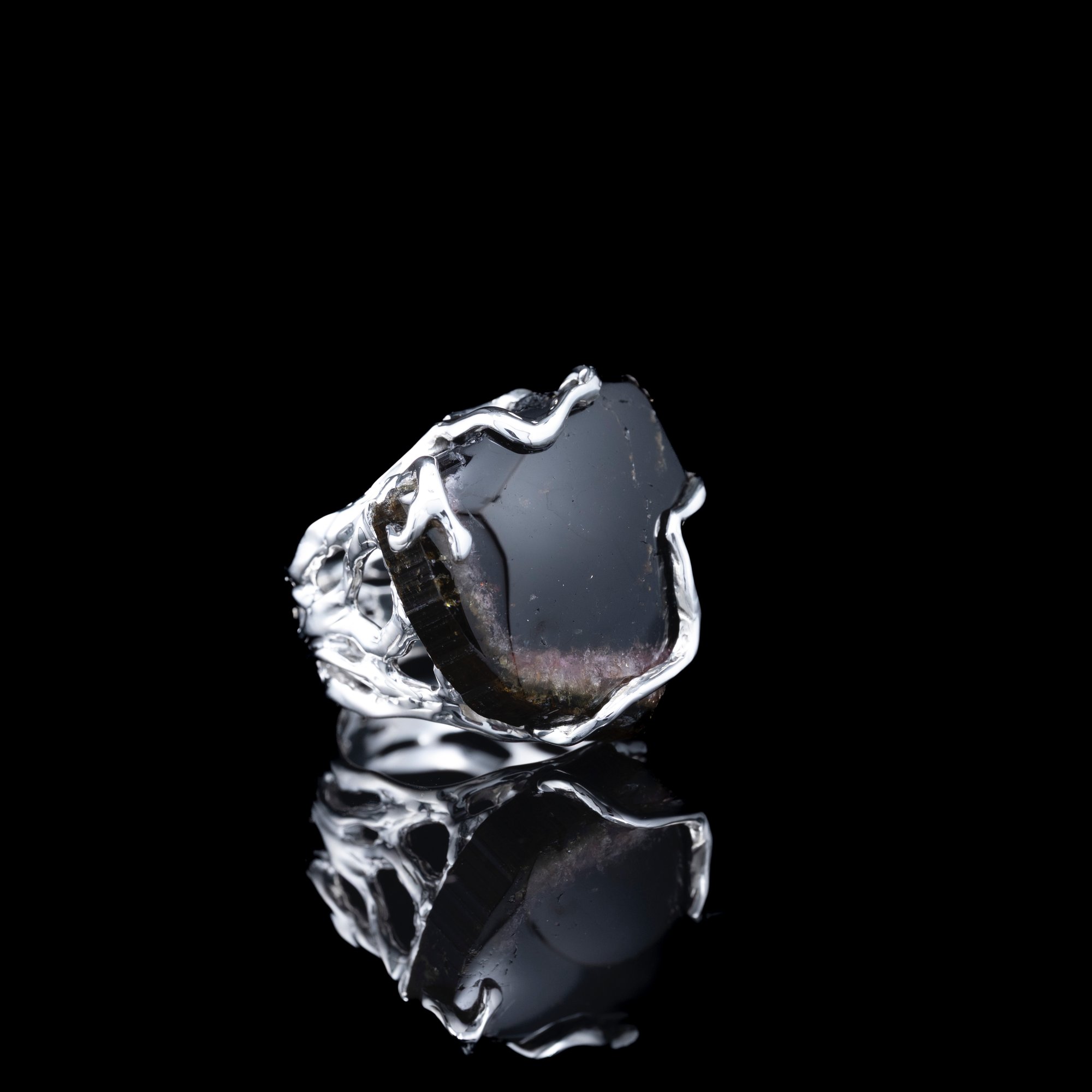 Каблучка з кавуновим турмаліном - зображення 3