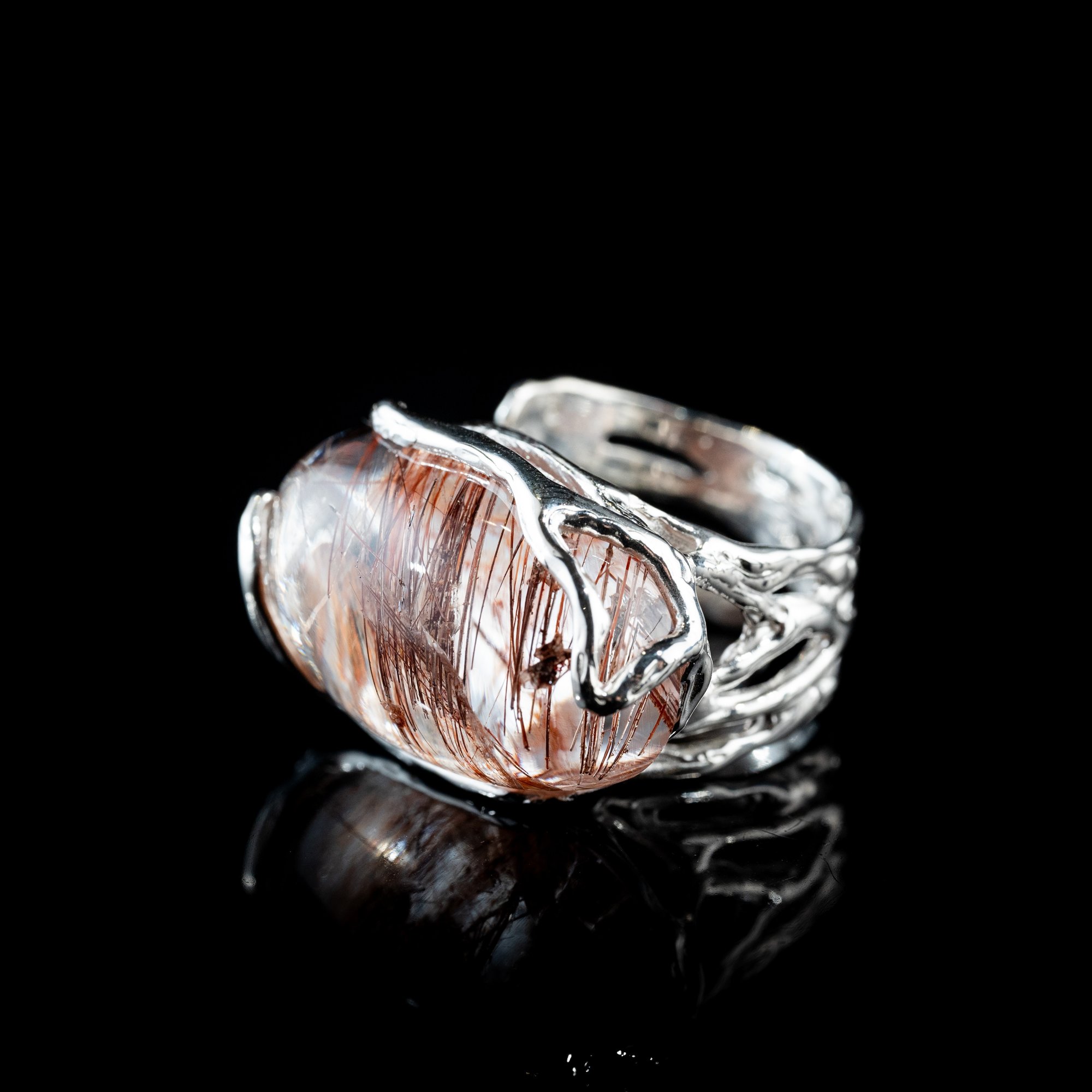 Каблучка з рутилованим кварцом - зображення 2