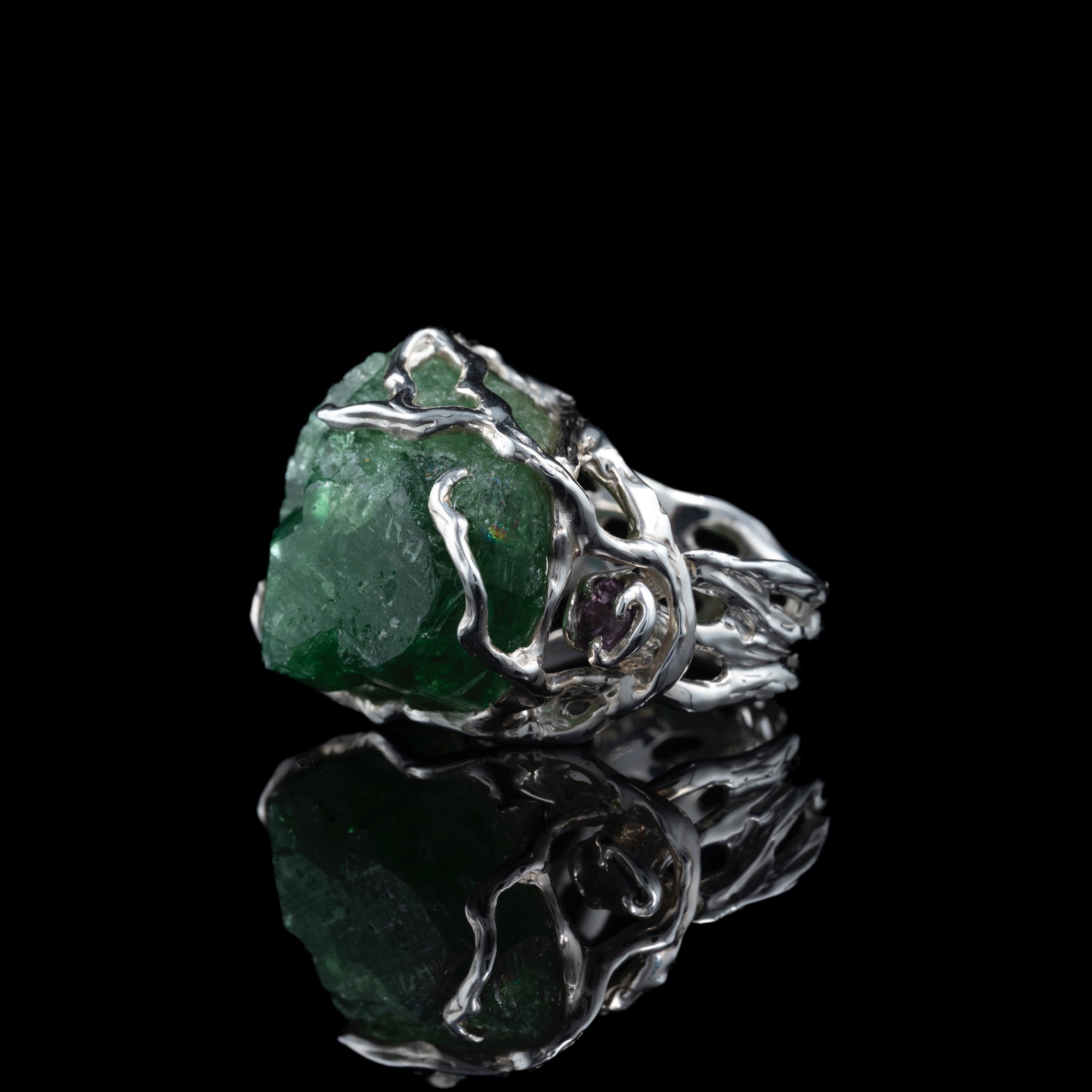 Каблучка з турмаліном та шпінеллю - зображення 3