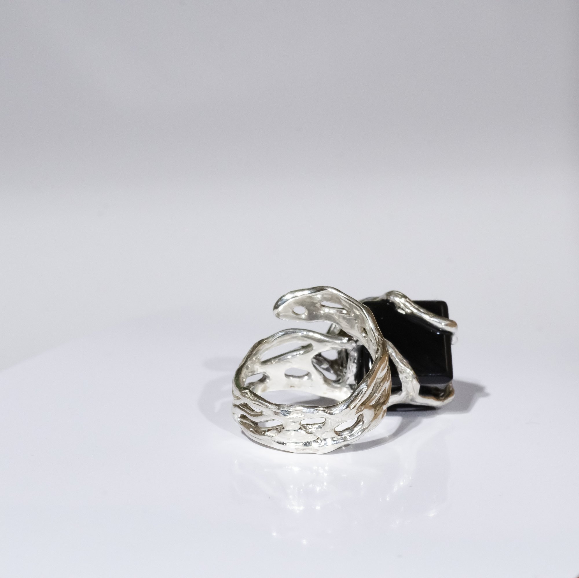 Каблучка з кубіком обсидіану - зображення 6