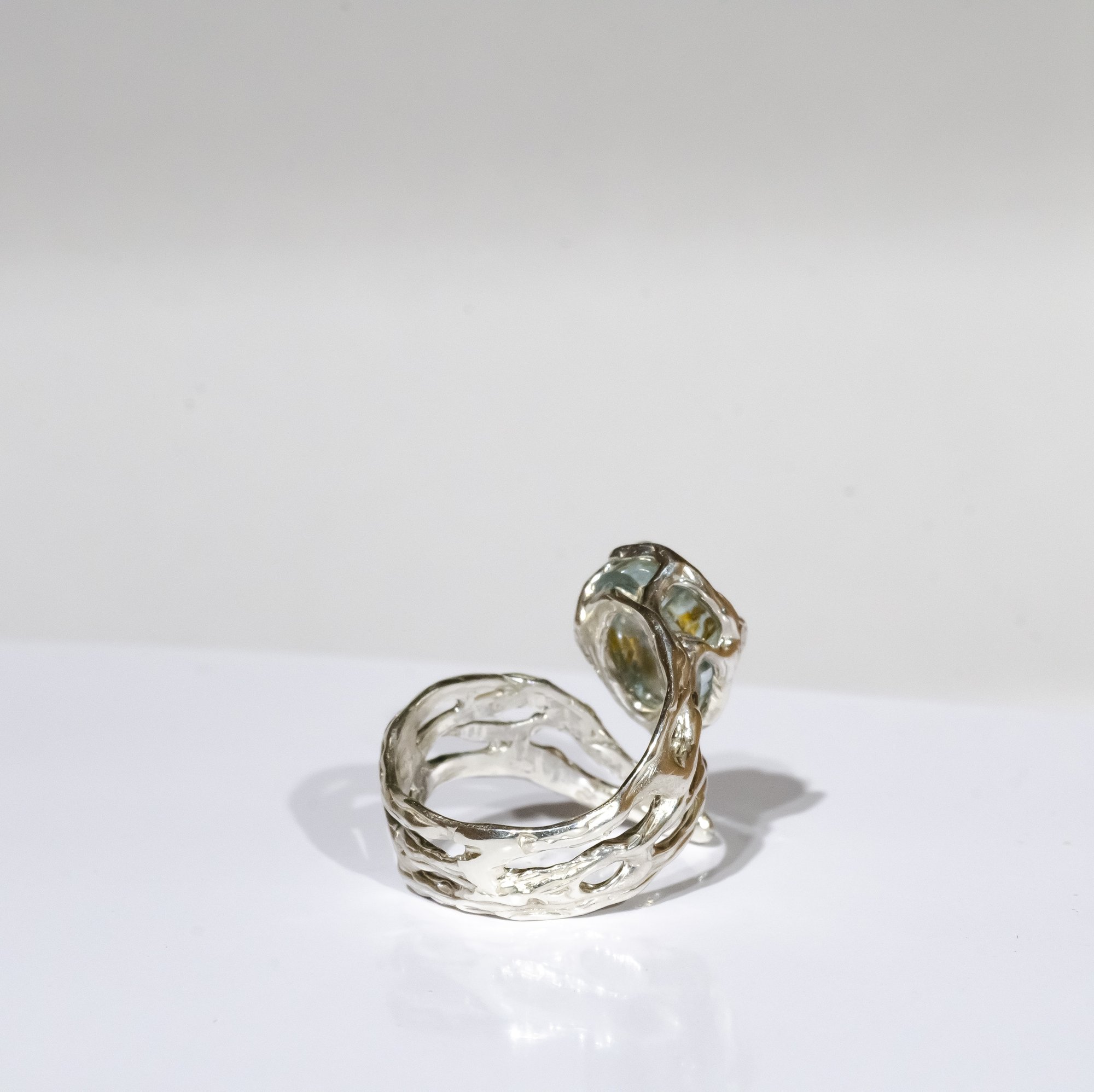 Каблучка з аквамарином - зображення 4