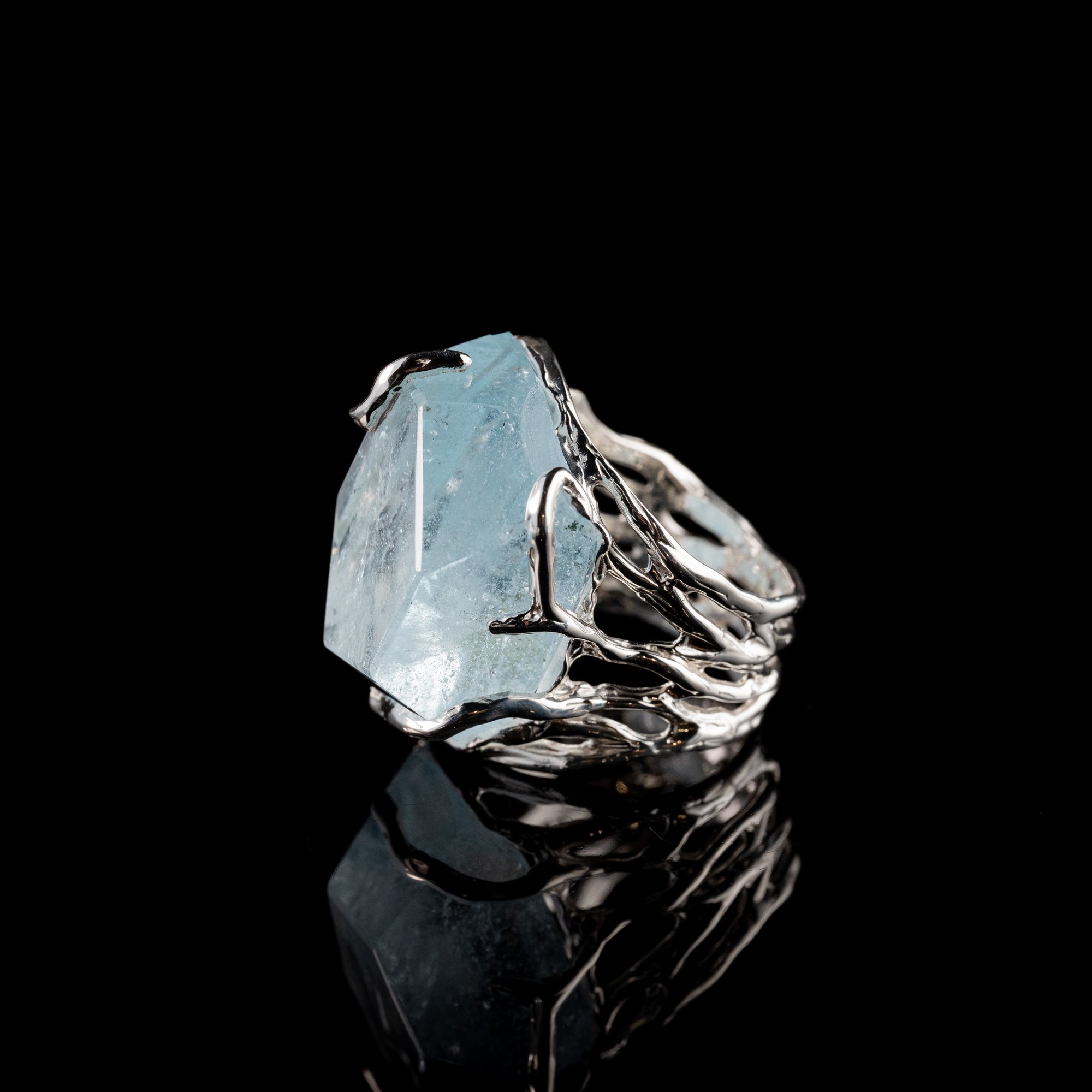 Каблучка з блакитним топазом - зображення 2