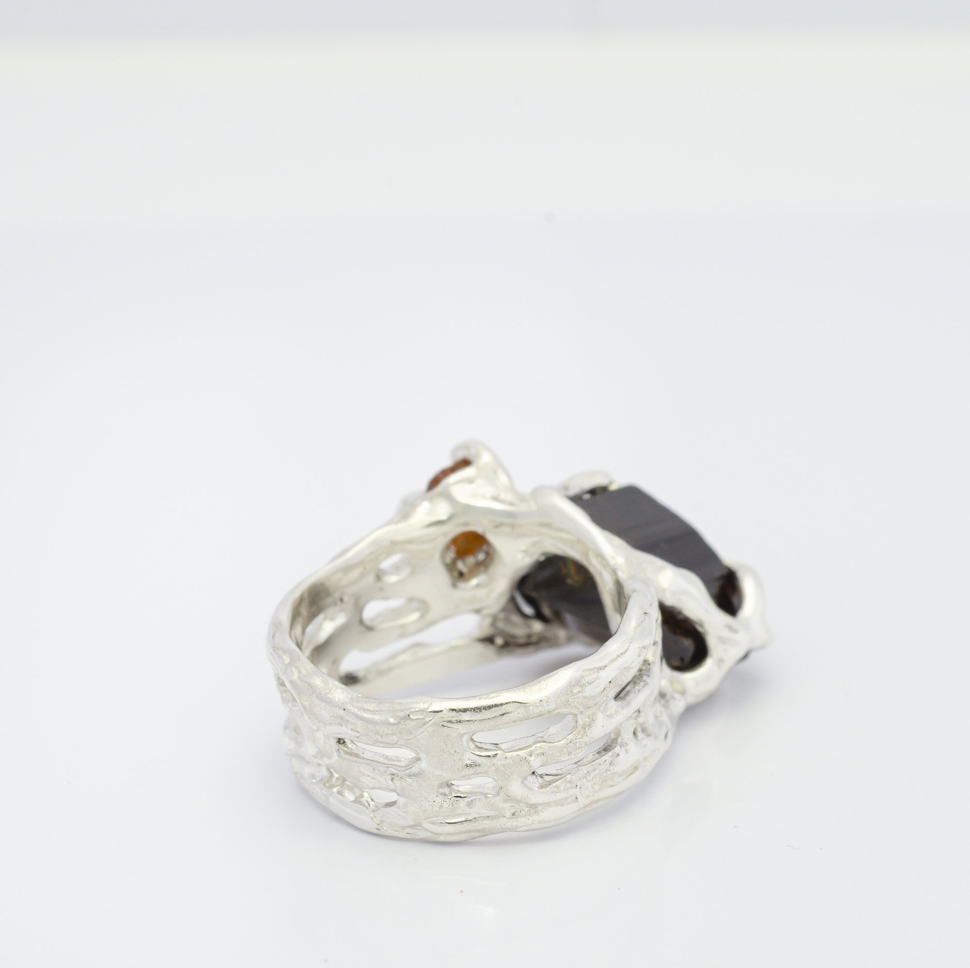 Каблучка з турмаліном "Дравіт" та спесартином - зображення 4