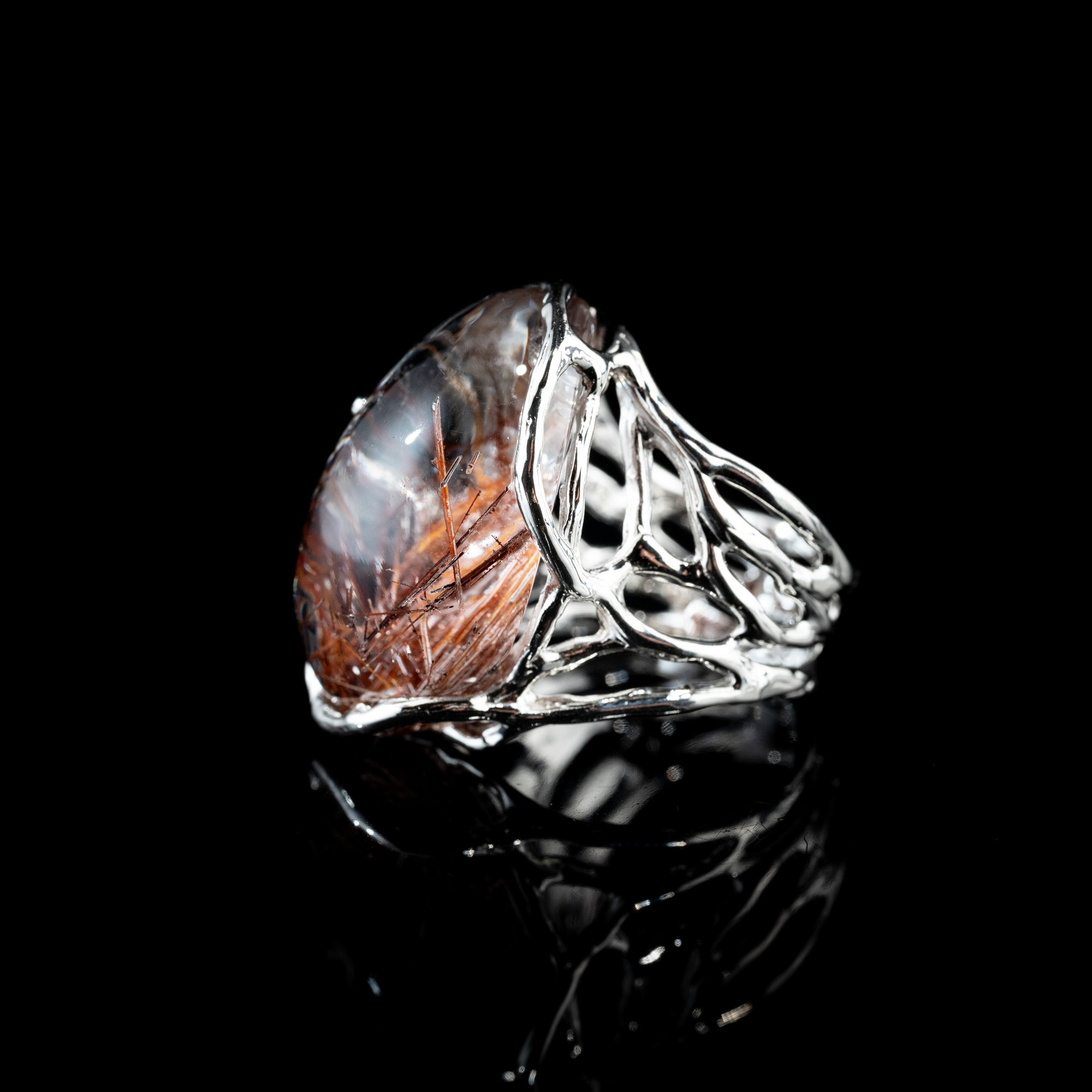 Каблучка з рутилованим кварцом - зображення 2