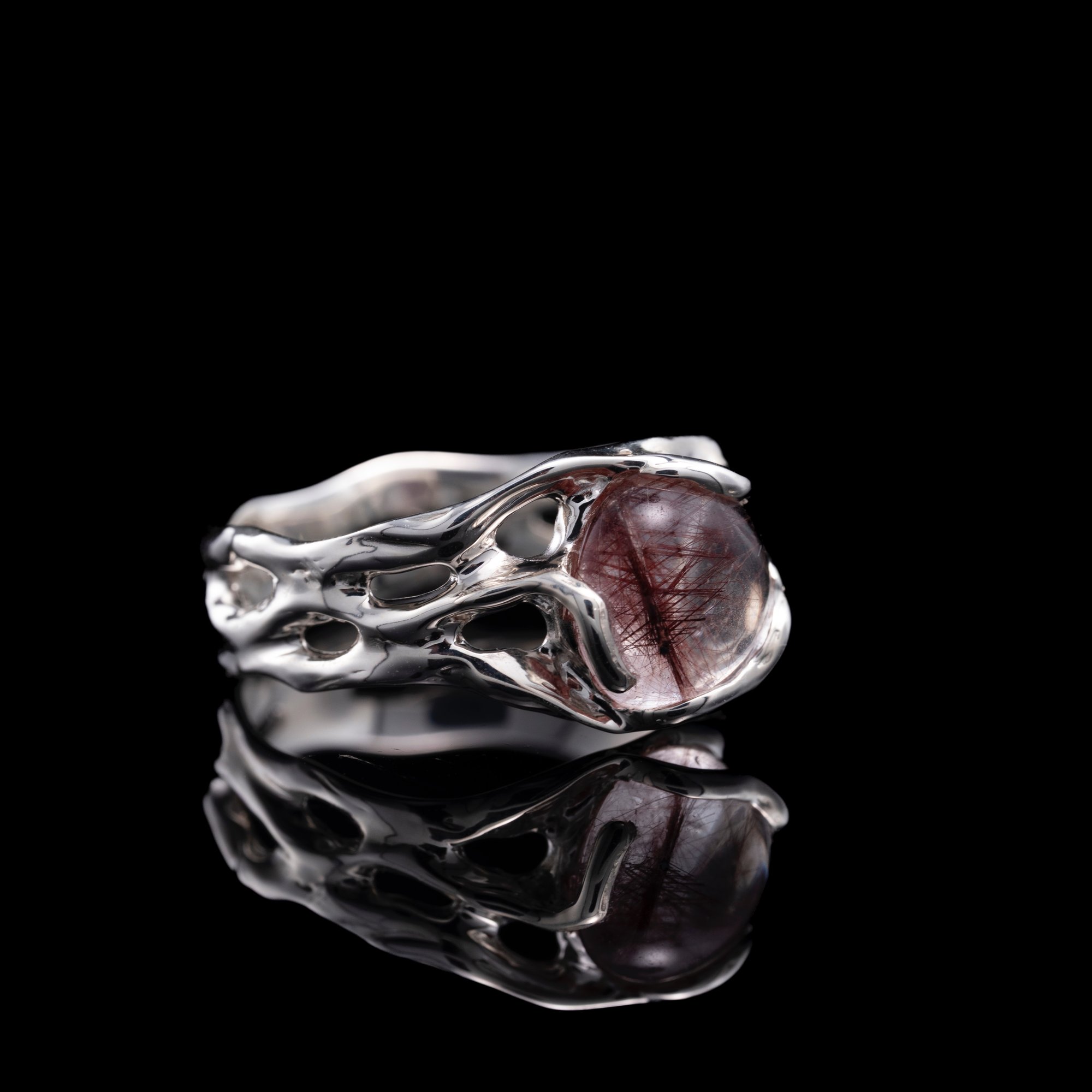 Каблучка з рутиловим кварцом - зображення 3