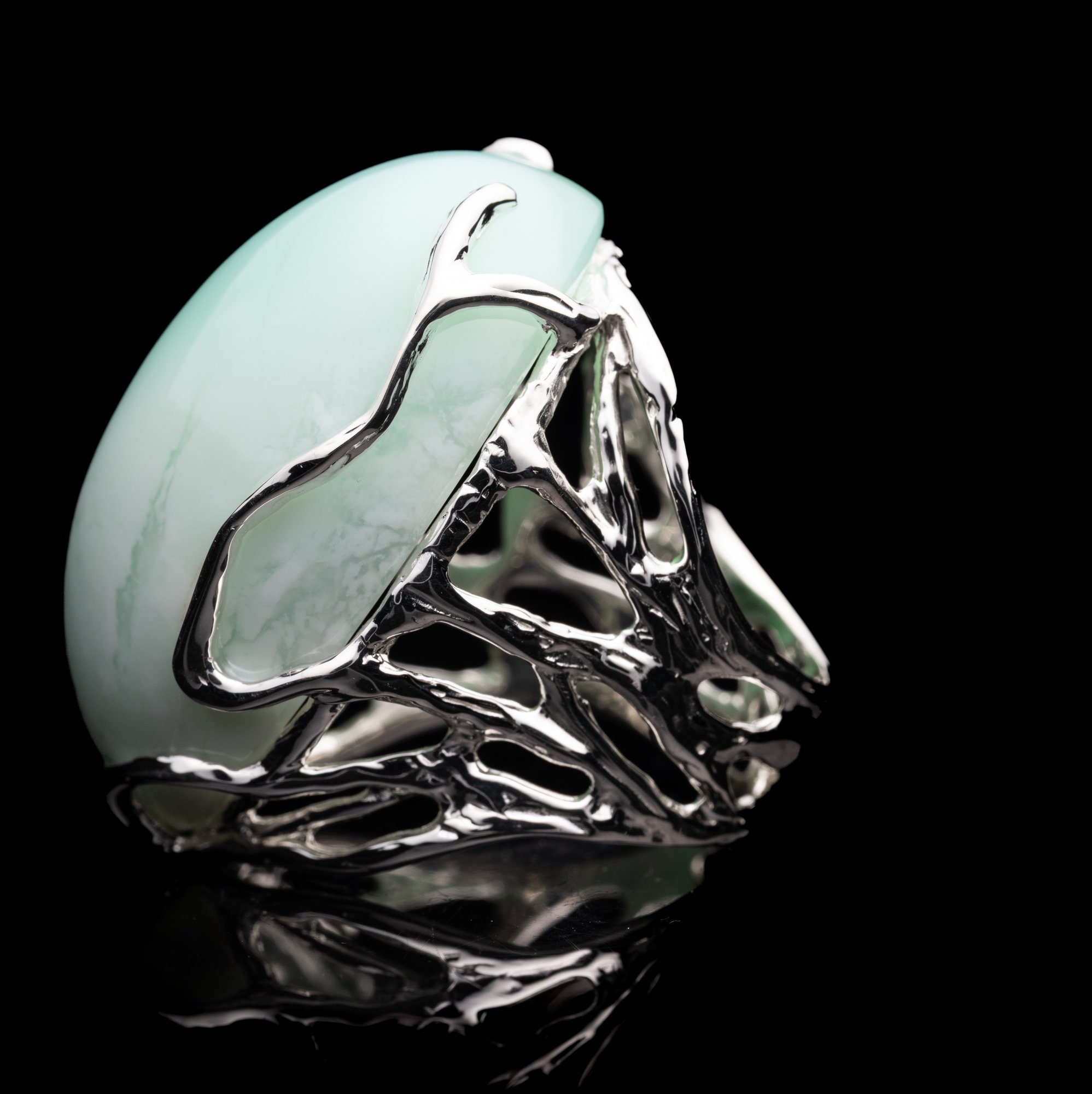 Каблучка з хризопразом - зображення 2