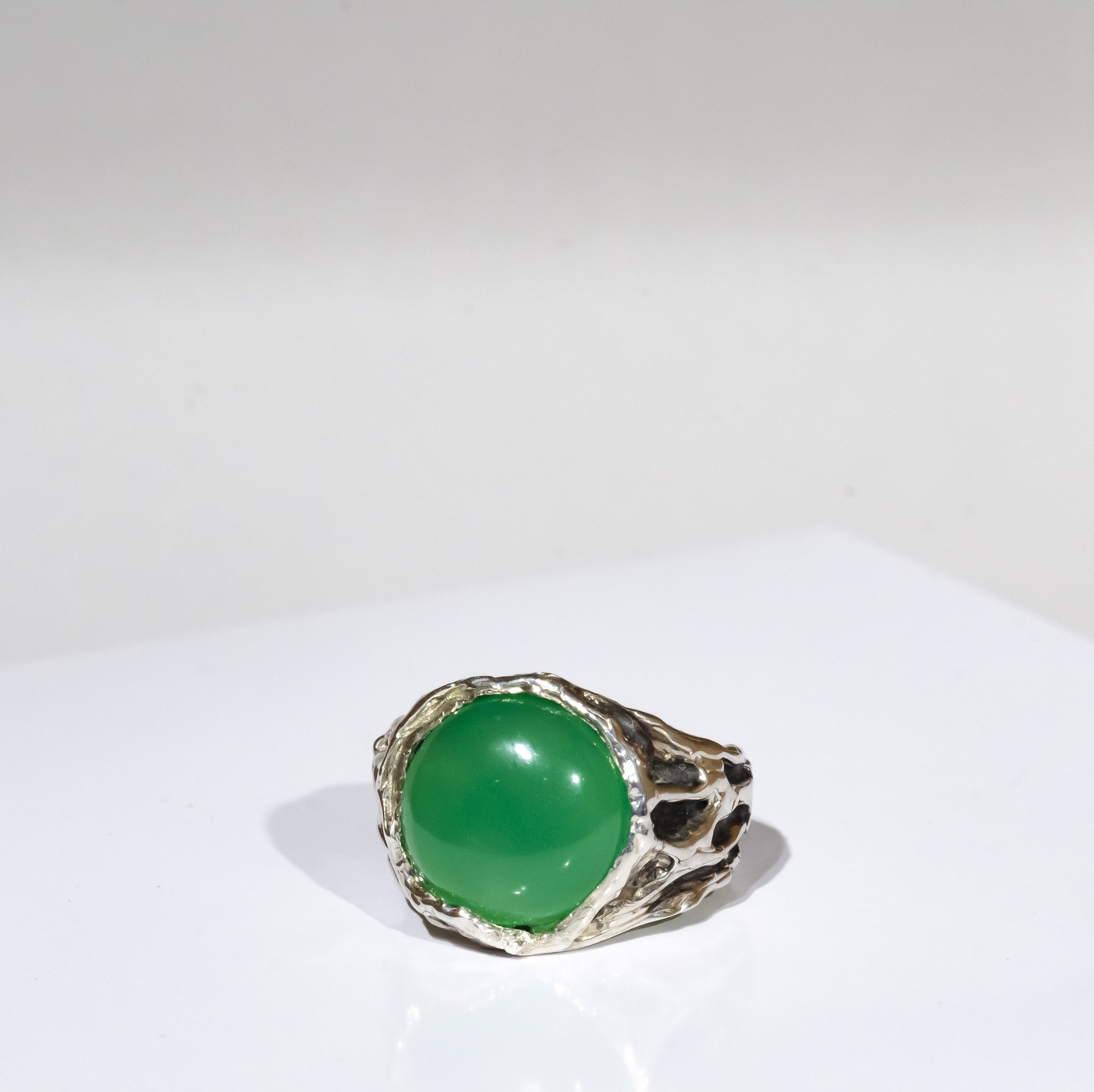 Каблучка з хризопразом - зображення 2