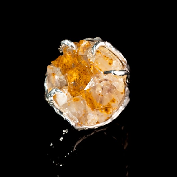 Каблучка з кварцом з включенням ґьотиту