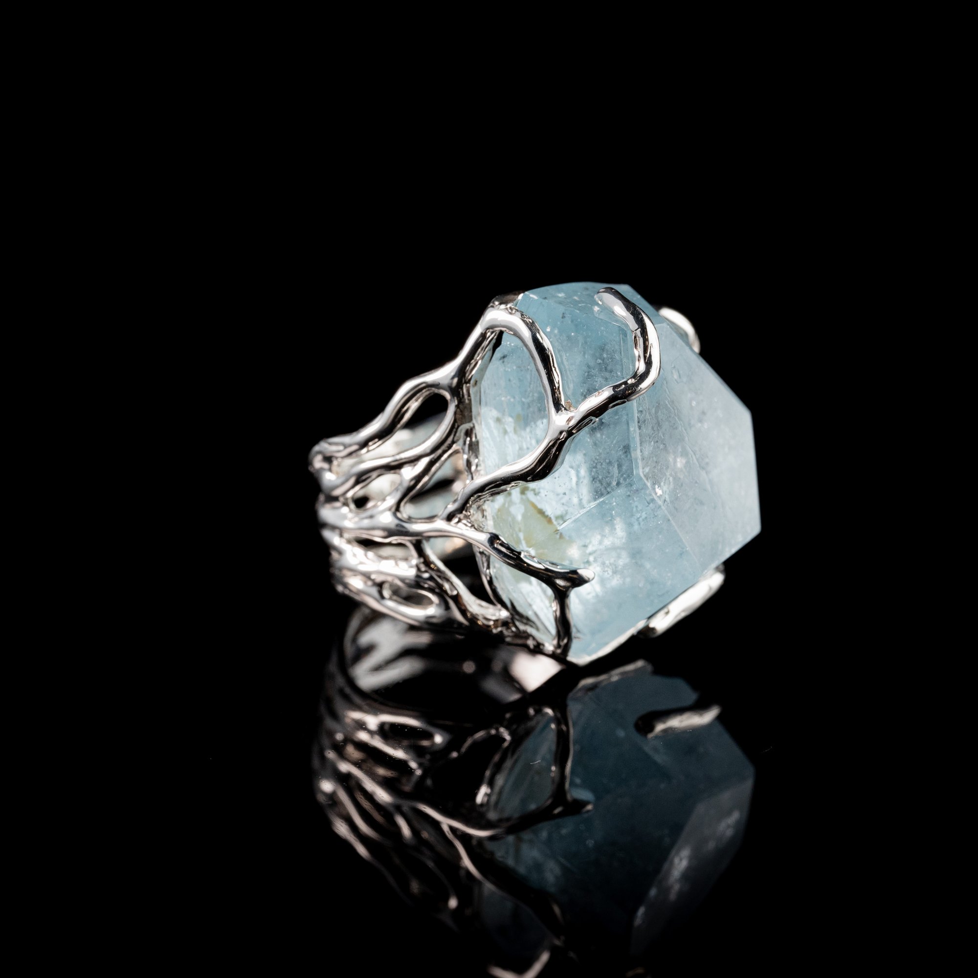 Каблучка з блакитним топазом - зображення 3