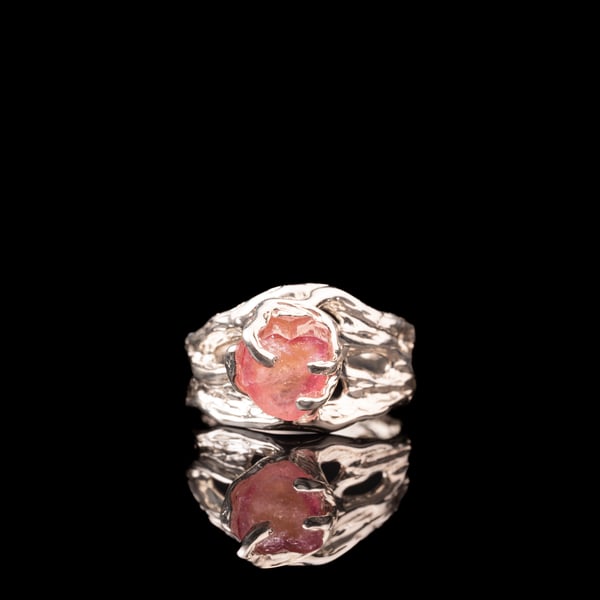 Каблучка з кавуновим турмаліном