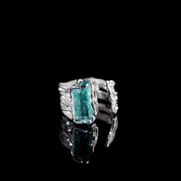 Indicolite Tourmaline Ring