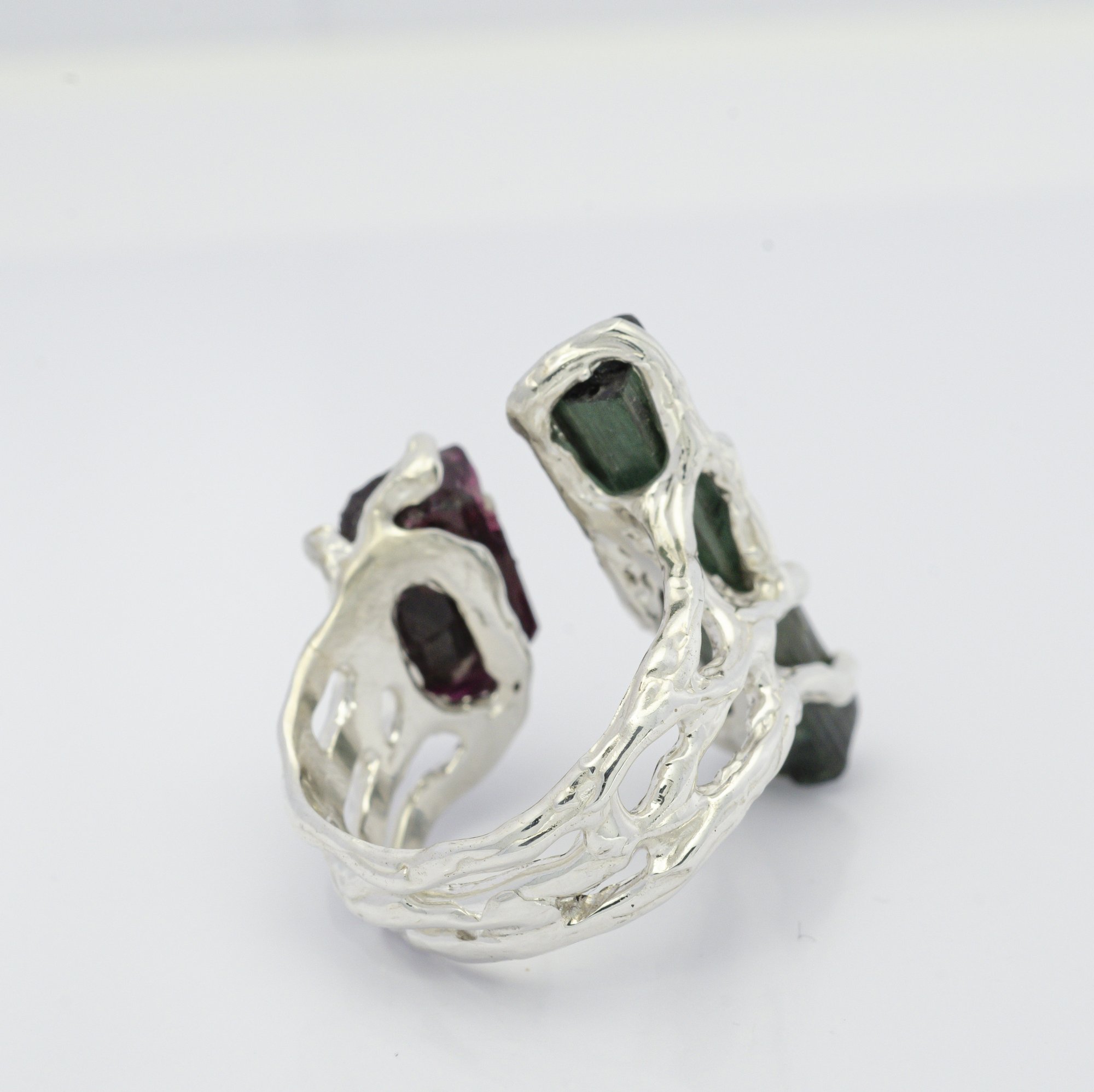 Каблучка з індиголітом та рубелітом - зображення 3