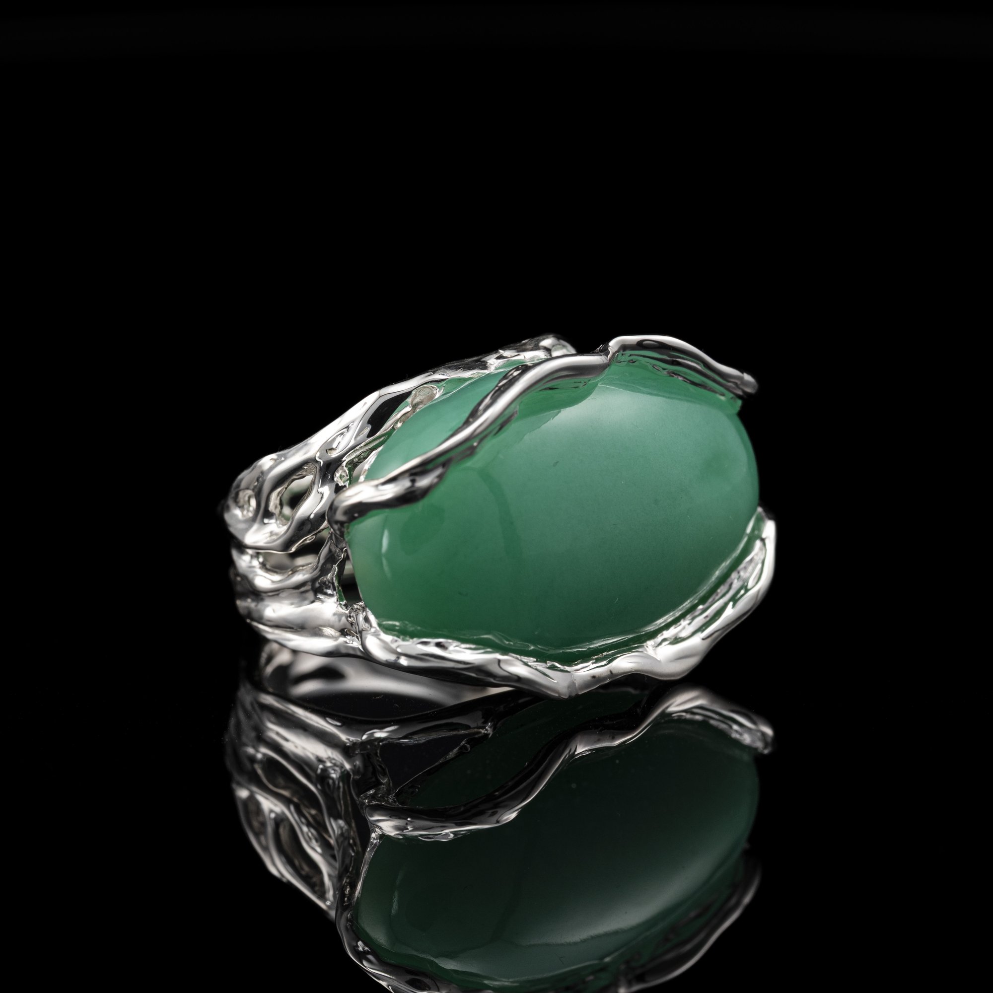 Каблучка з хризопразом - зображення 3