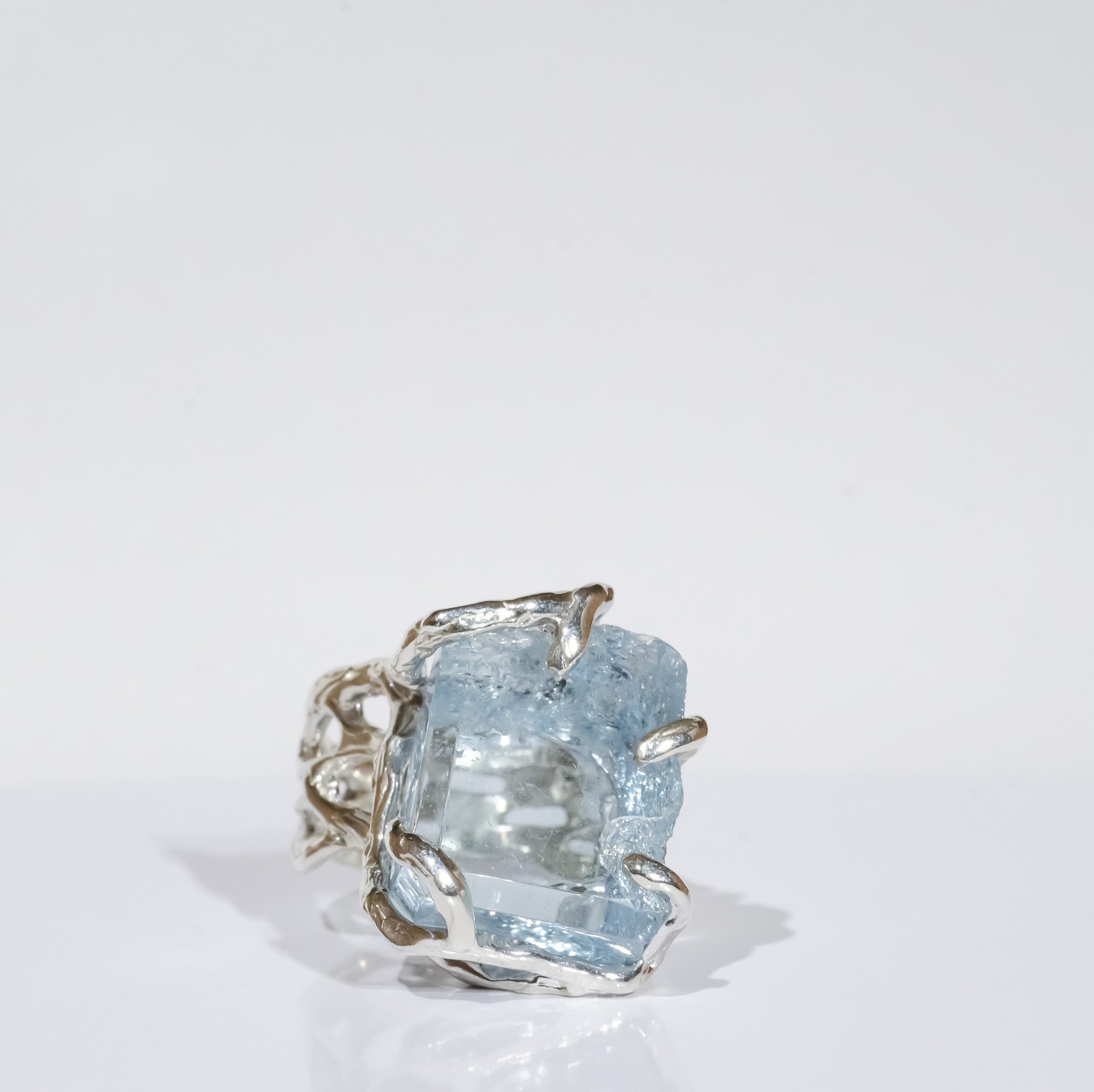 Каблучка з блакитним топазом - зображення 8