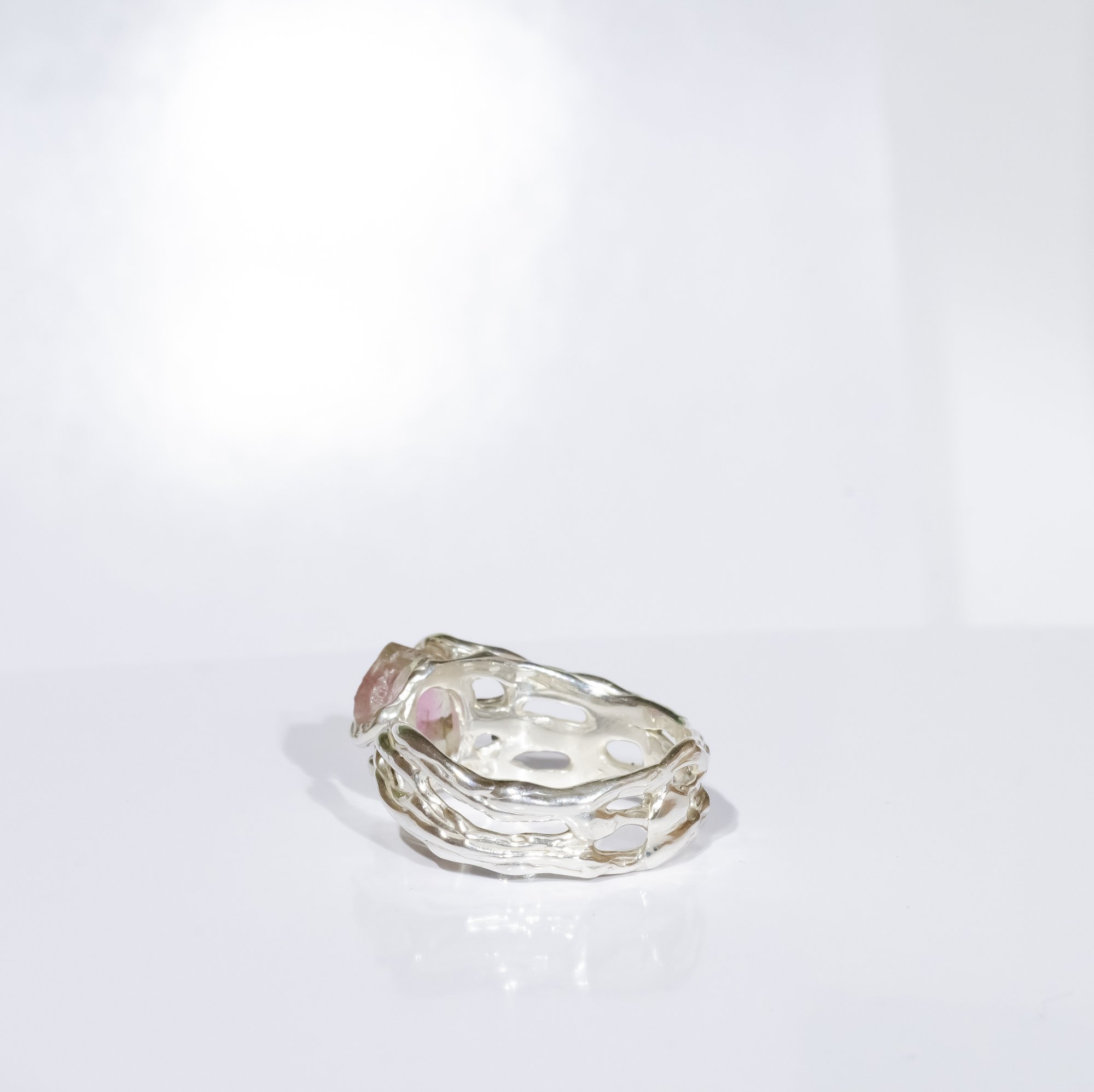 Каблучка з кавуновим турмаліном - зображення 4