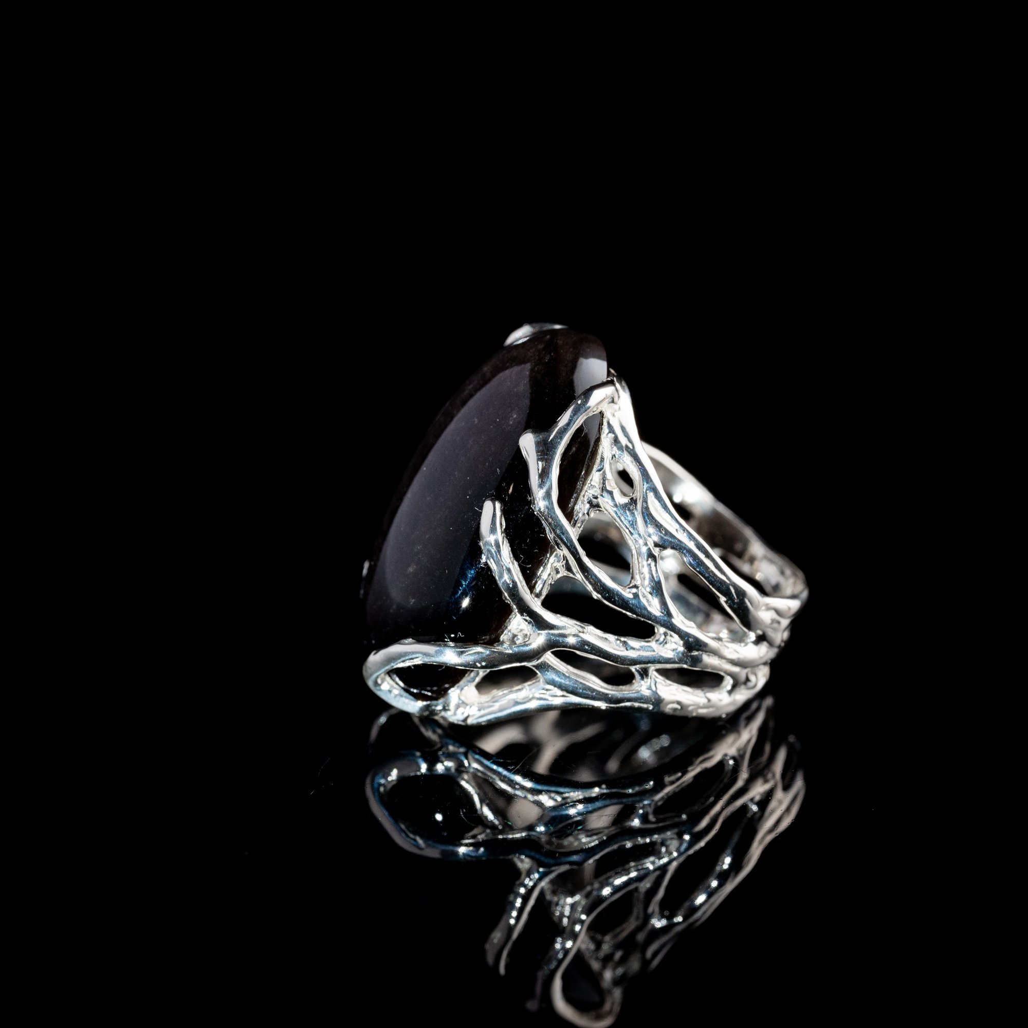 Каблучка з обсидіаном - зображення 2