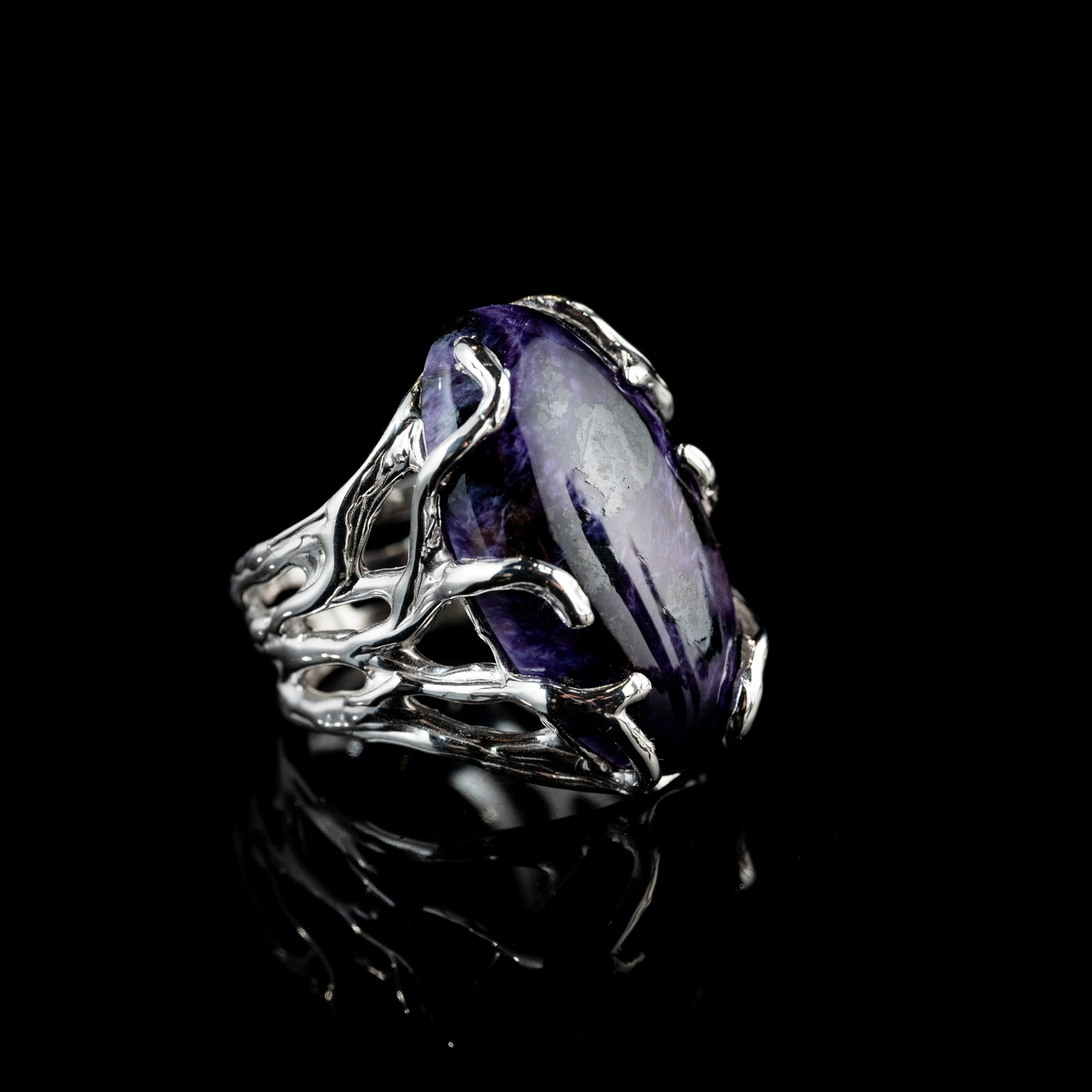 Каблучка з чароїтом - зображення 3