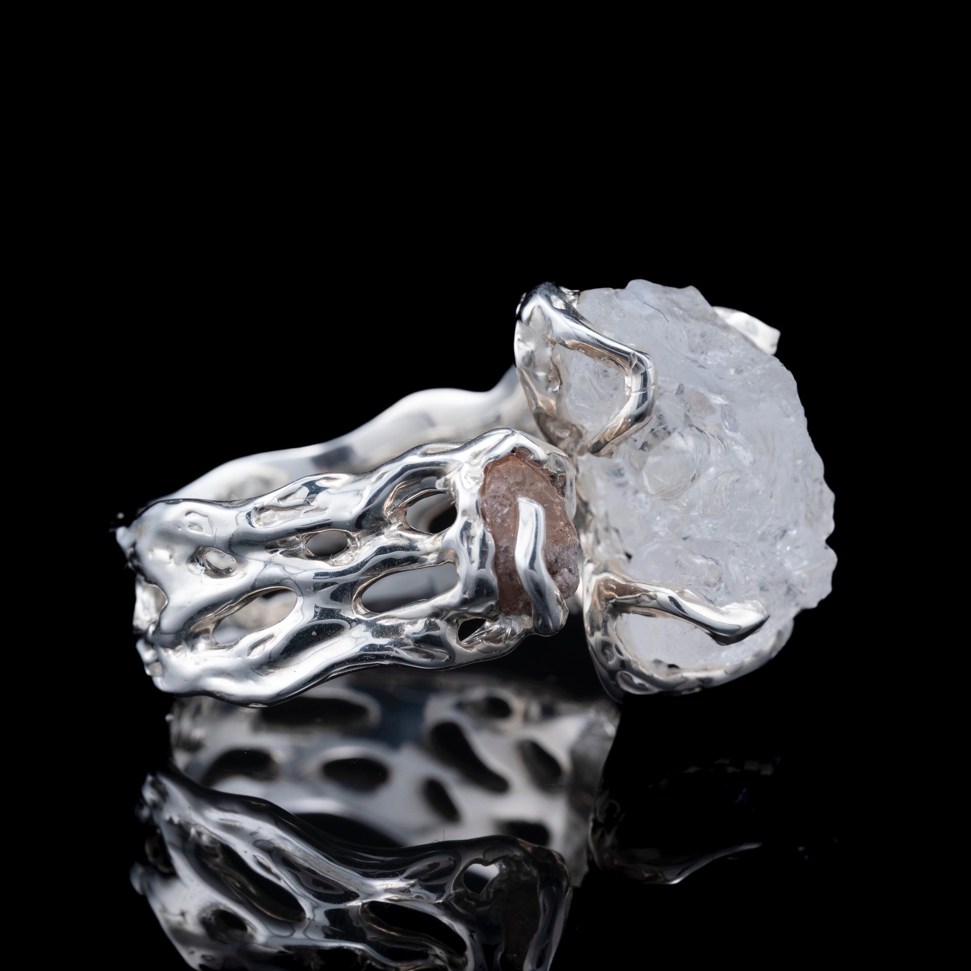 Каблучка з гіолітом та винним топазом - зображення 3