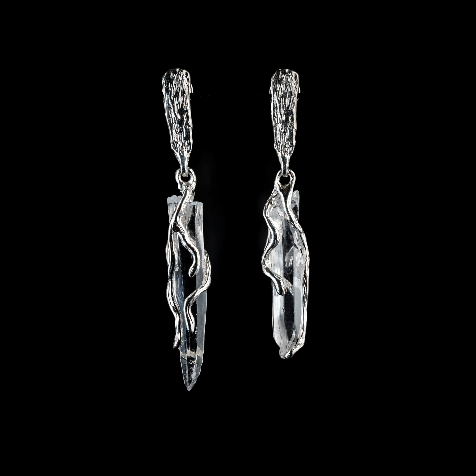 Сережки з гірським хришталем