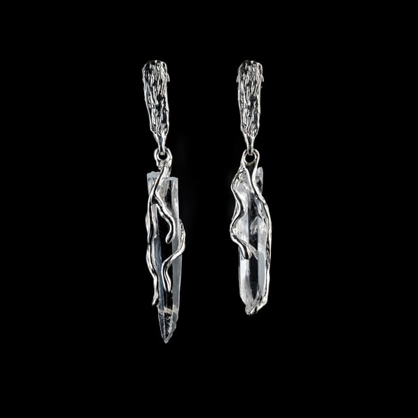 Сережки з гірським хришталем