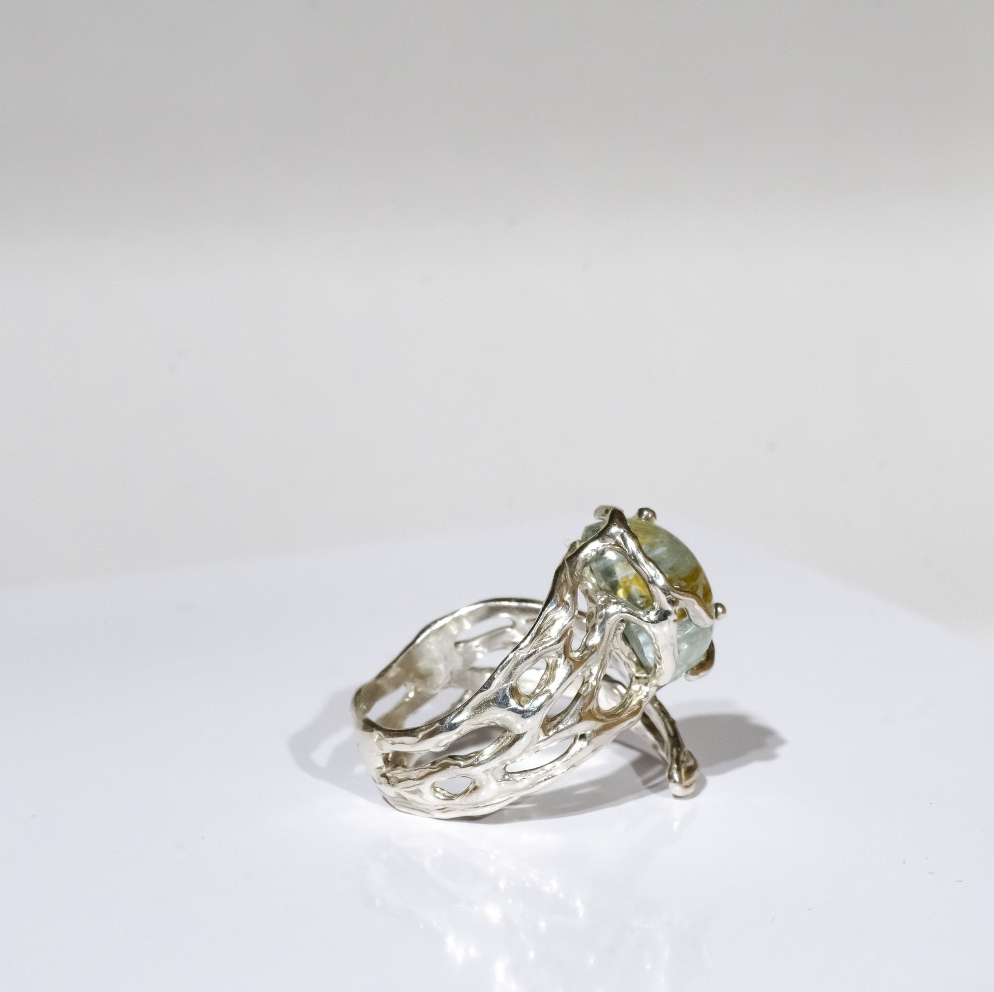 Каблучка з аквамарином - зображення 5