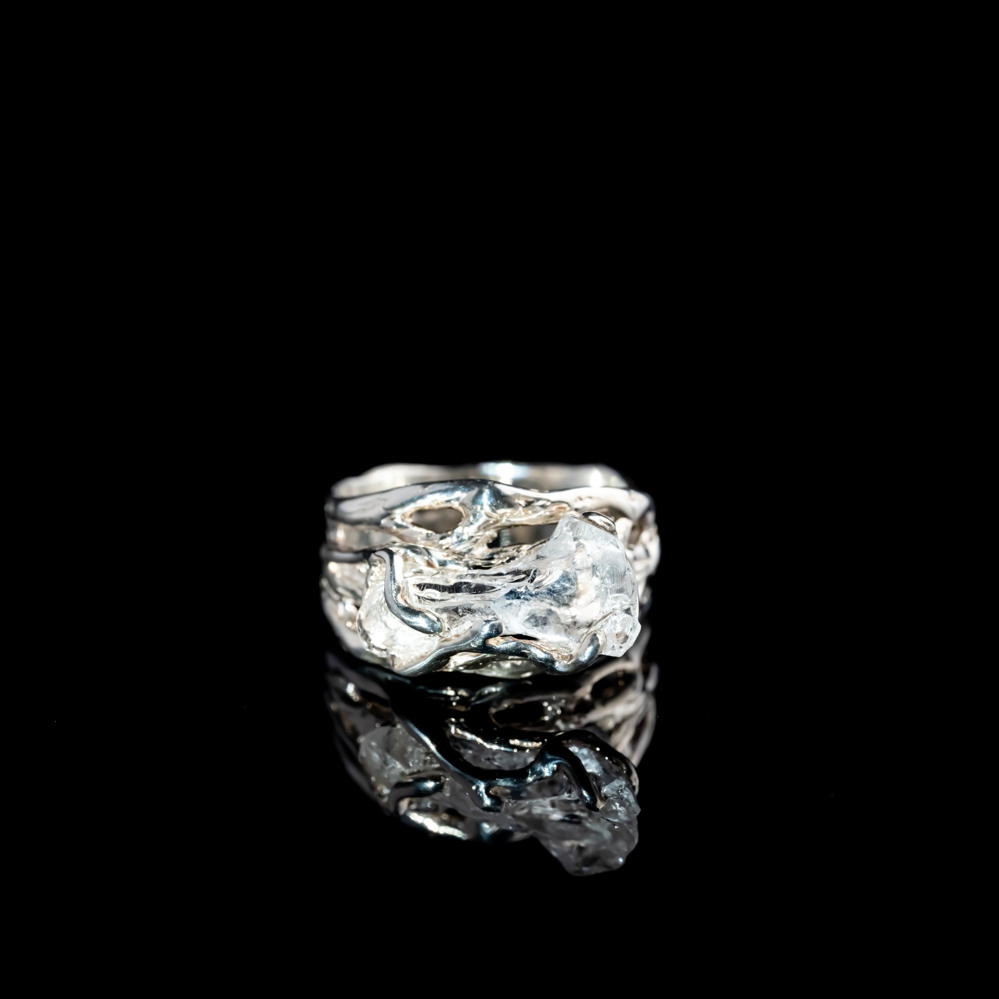 Каблучка з гірським хришталем