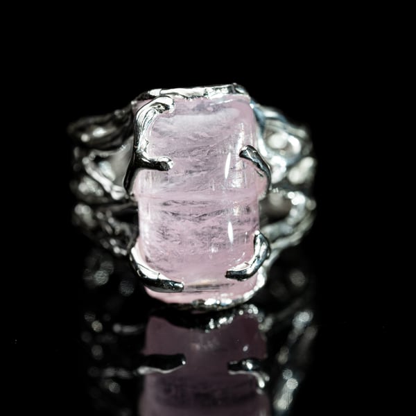 Каблучка з рожевим турмаліном