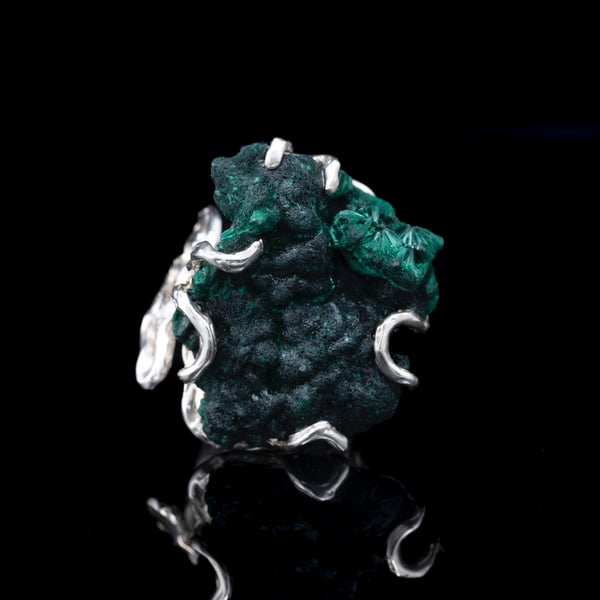 Каблучка з малахітом