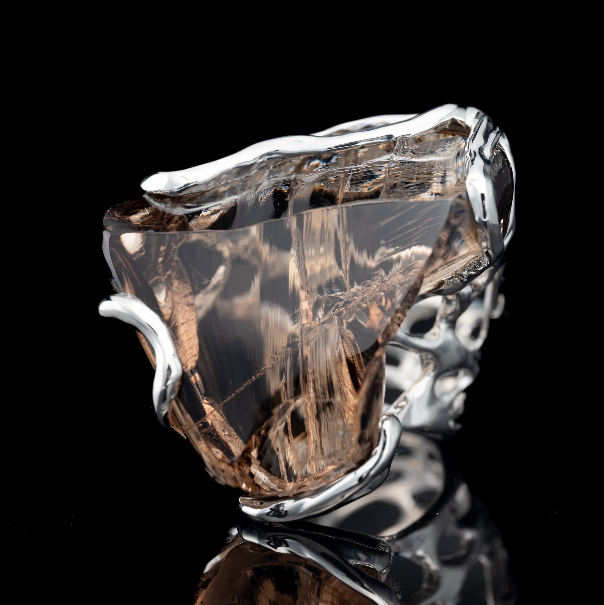 Каблучка з димчастим кварцом - зображення 2