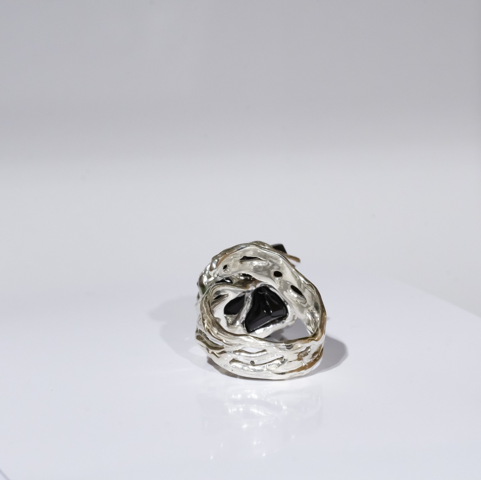 Каблучка з кубіком обсидіану - зображення 5